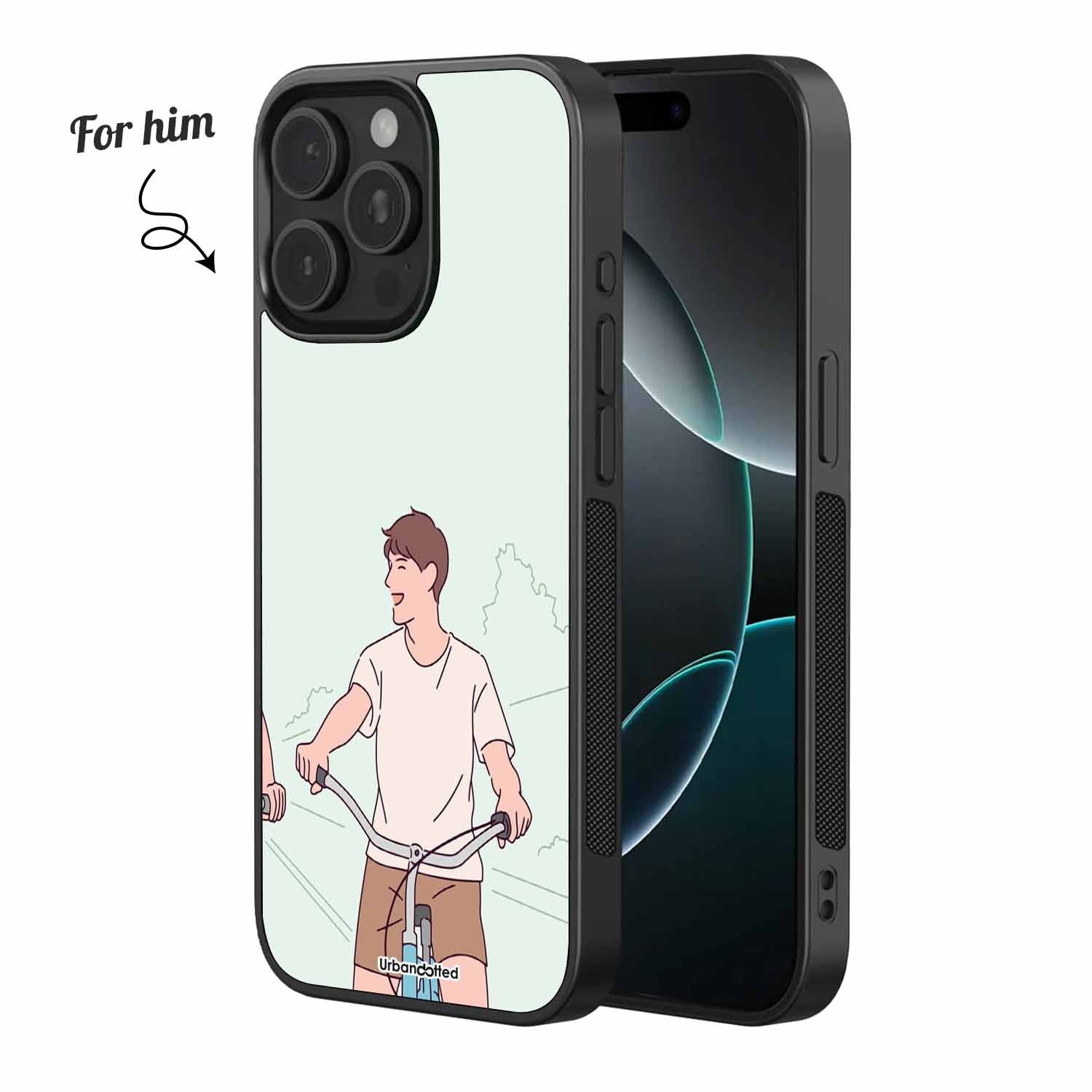 Pedal Together Couple Glass Case