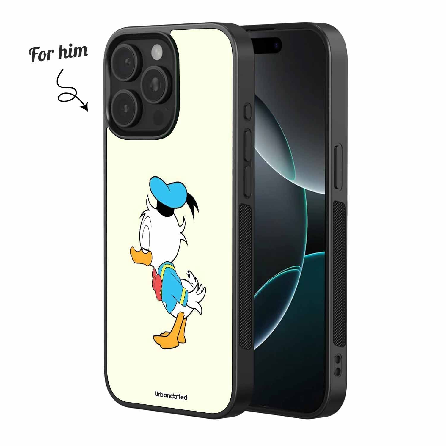 Duckie Kisses Couple Glass Case
