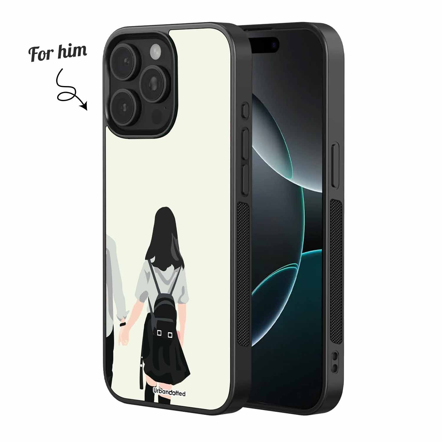 Hand in Hand Journey Couple Glass Case