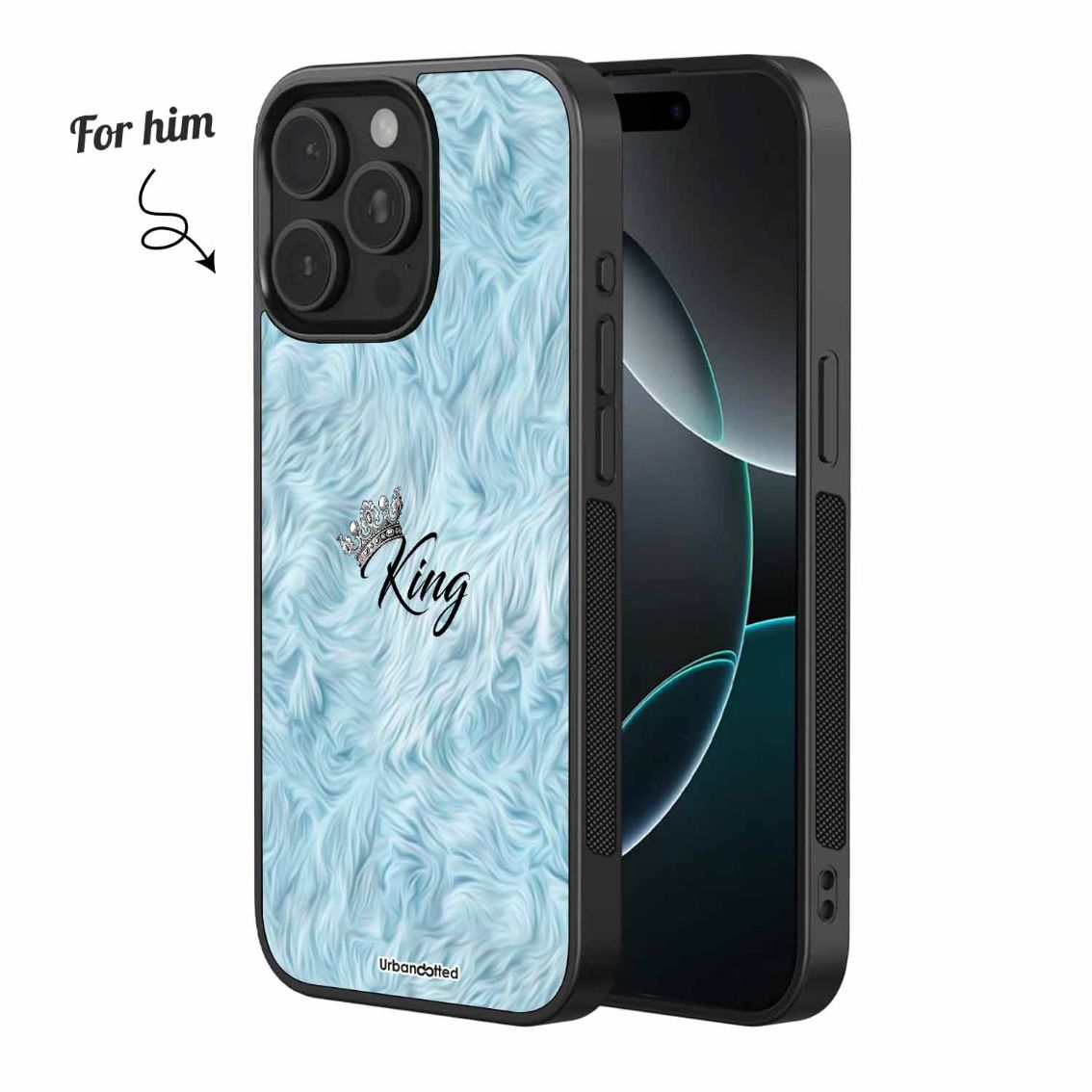 King & Queen Reign Couple Glass Case
