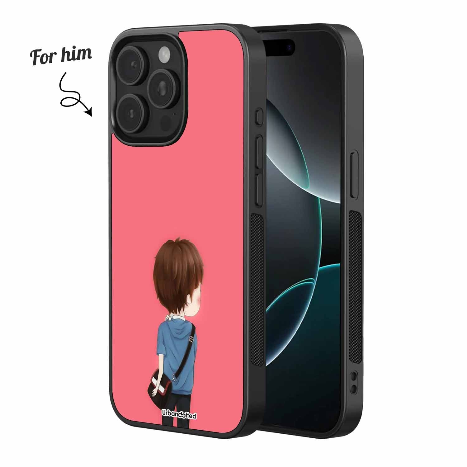 Longing Gaze Couple Glass Case