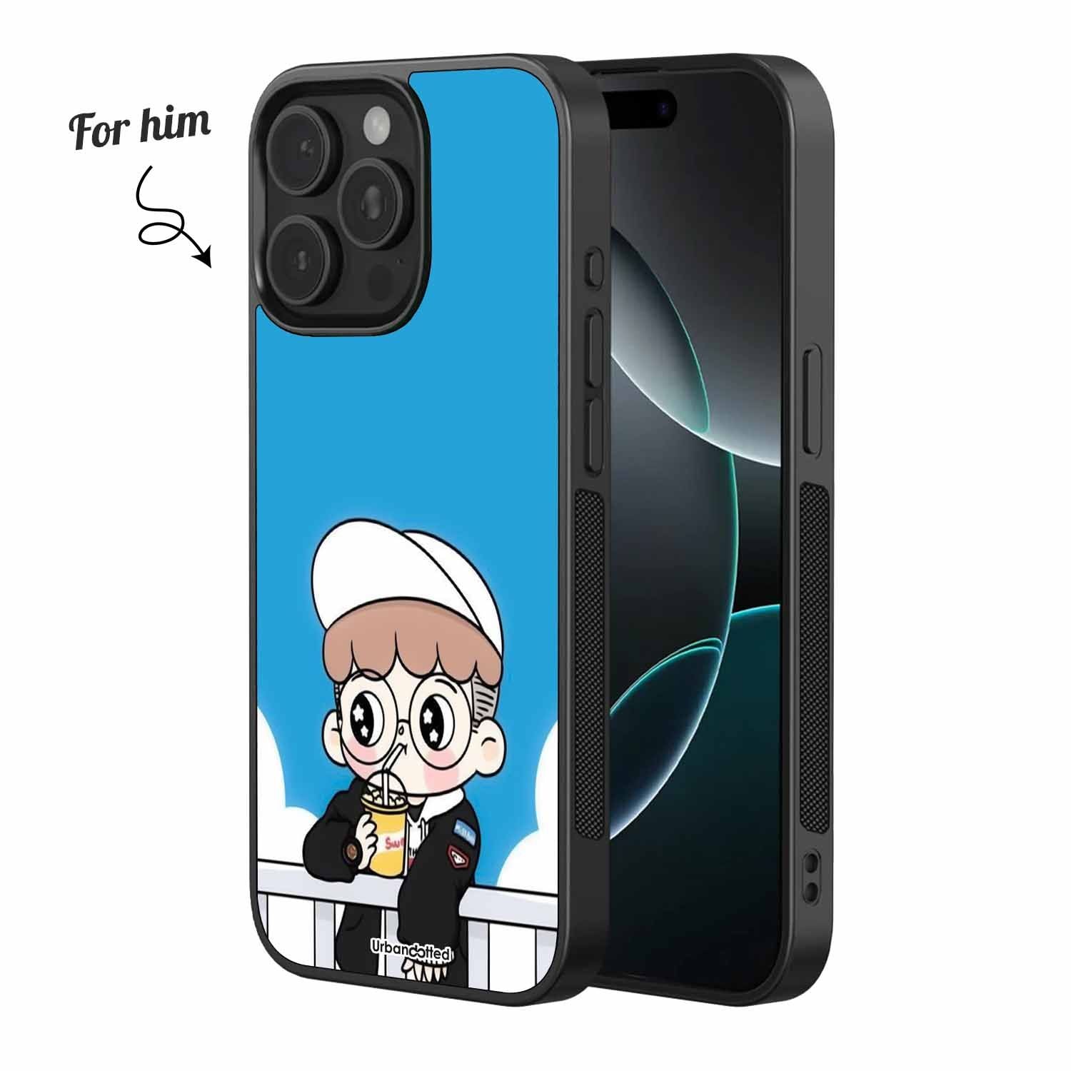 Bubble Tea Buddies Couple Glass Case
