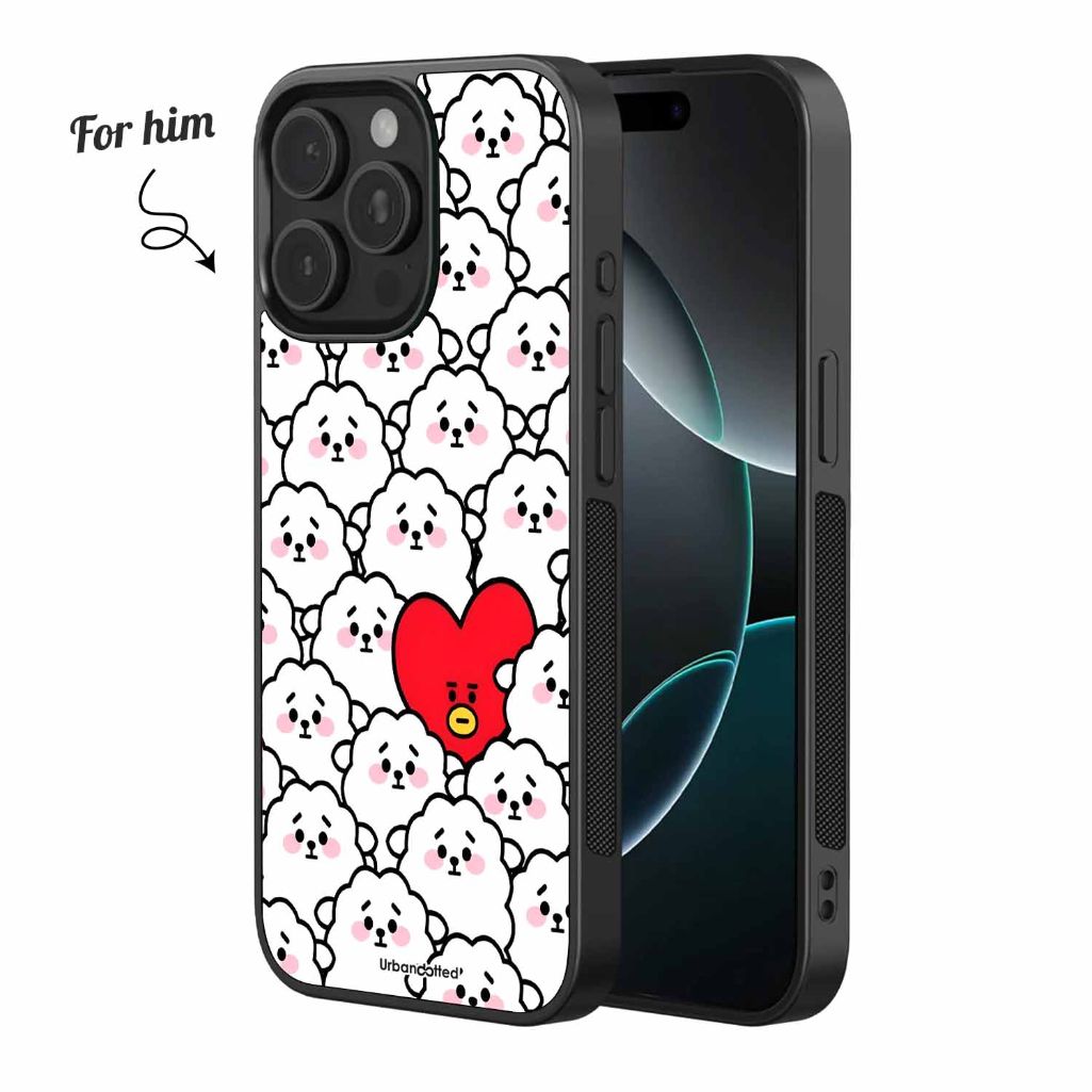 BT21 Together Couple Glass Case