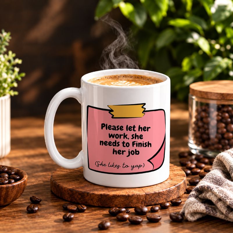 Funny Office Humor Pink Note Coffee Mug