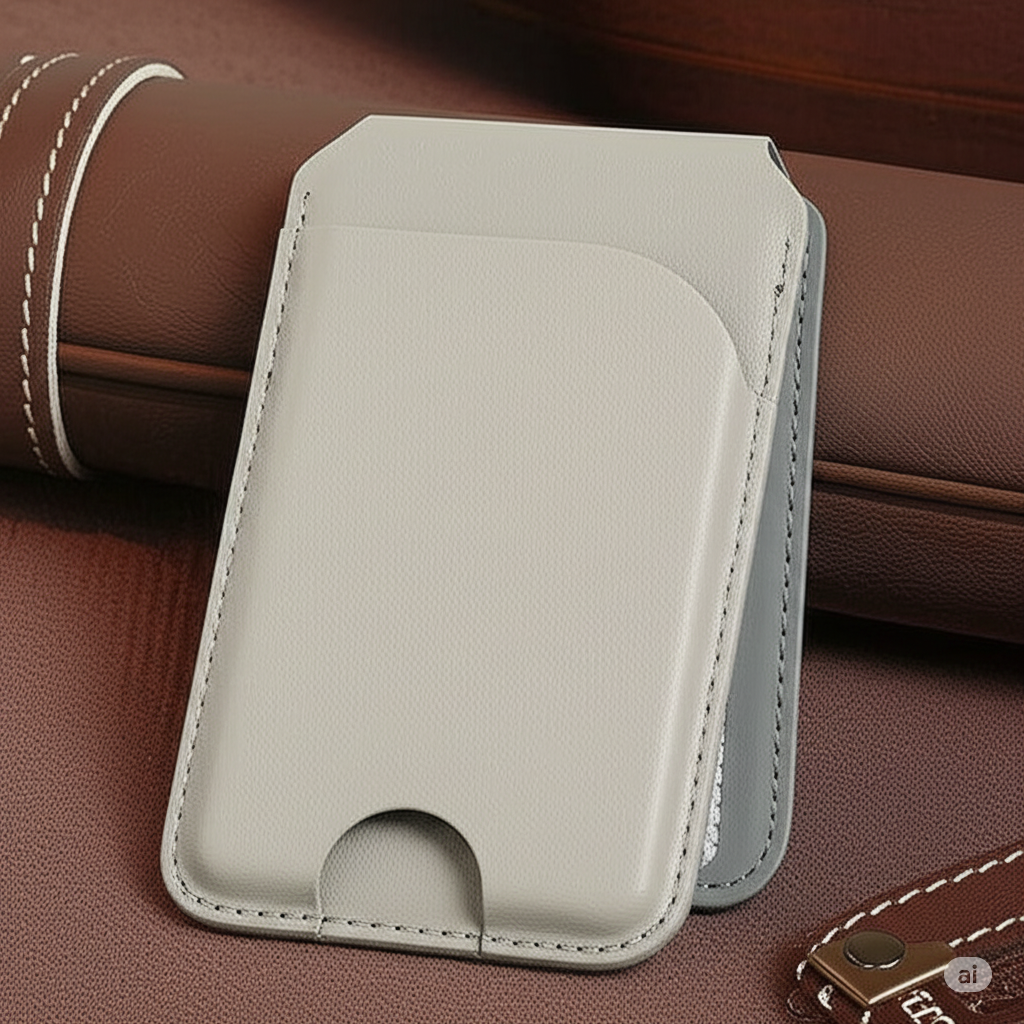 MagSafe Leather Wallet with Card Holder and Stand Function