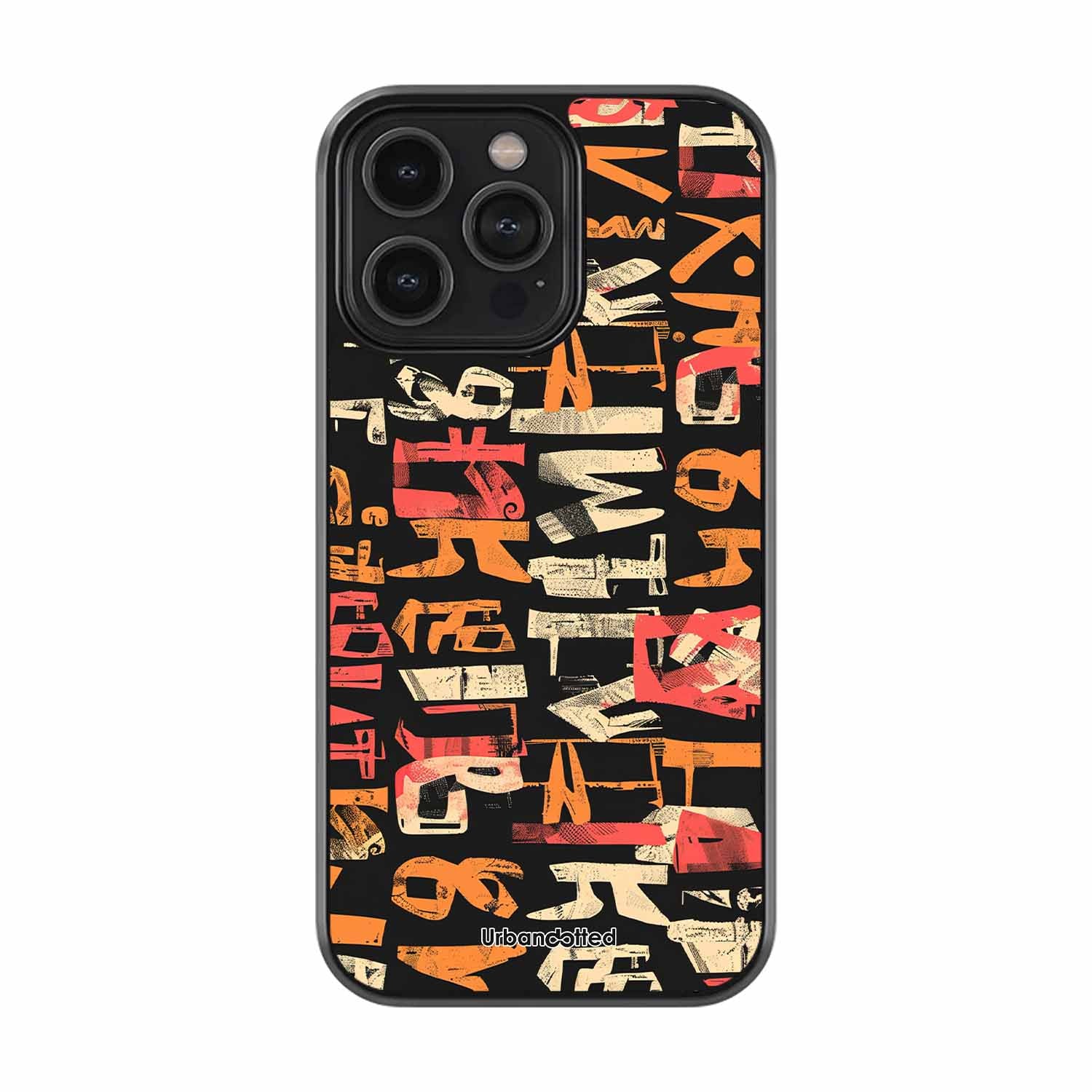 Mixed Typography Design Glass Case For iPhone 13 Pro Max