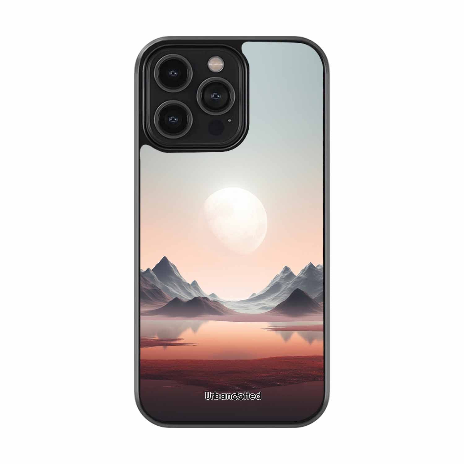 Tranquil Landscape Reflection Glass Case For iPhone 16 Pro