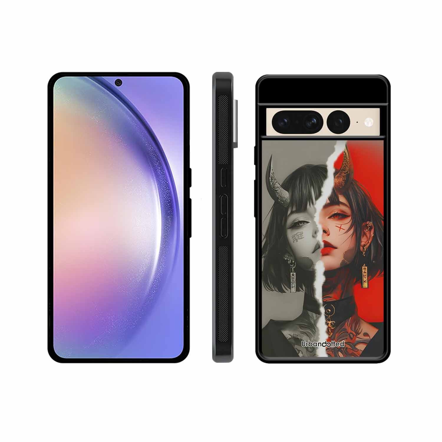 Yin Yang Demon Art Glass Case For Google Pixel 7 Pro