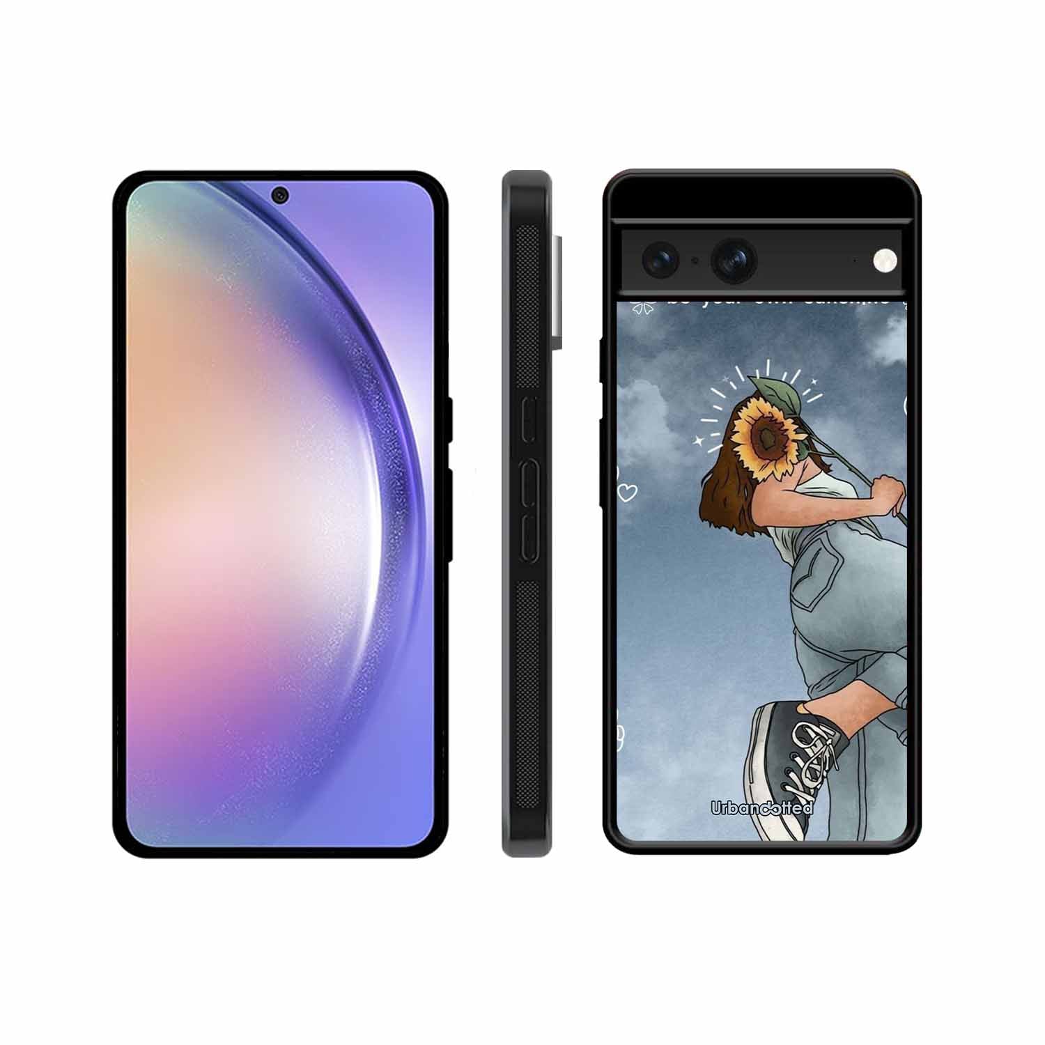 Girl with Sunflower Crown Glass Case For Google Pixel 7