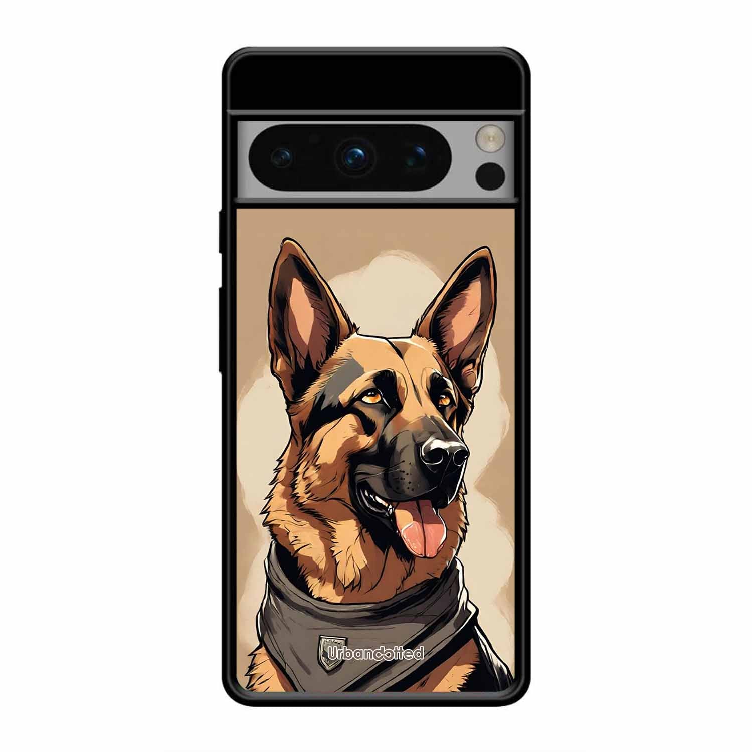 German Shepherd Portrait Glass Case For Google Pixel 8 Pro