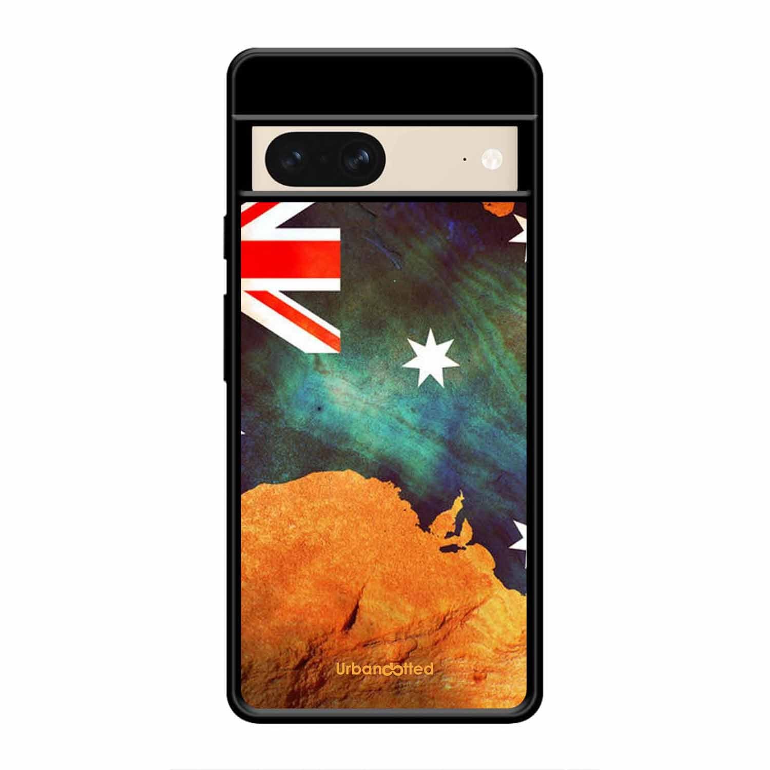 Australian Flag Map Glass Case For Google Pixel 8