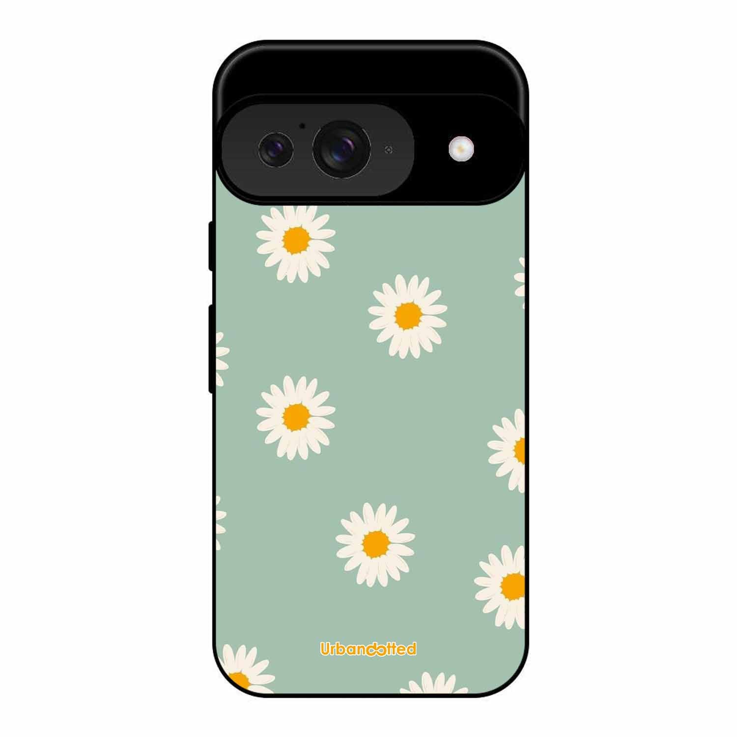 Scattered White Daisies Glass Case For Google Pixel 9