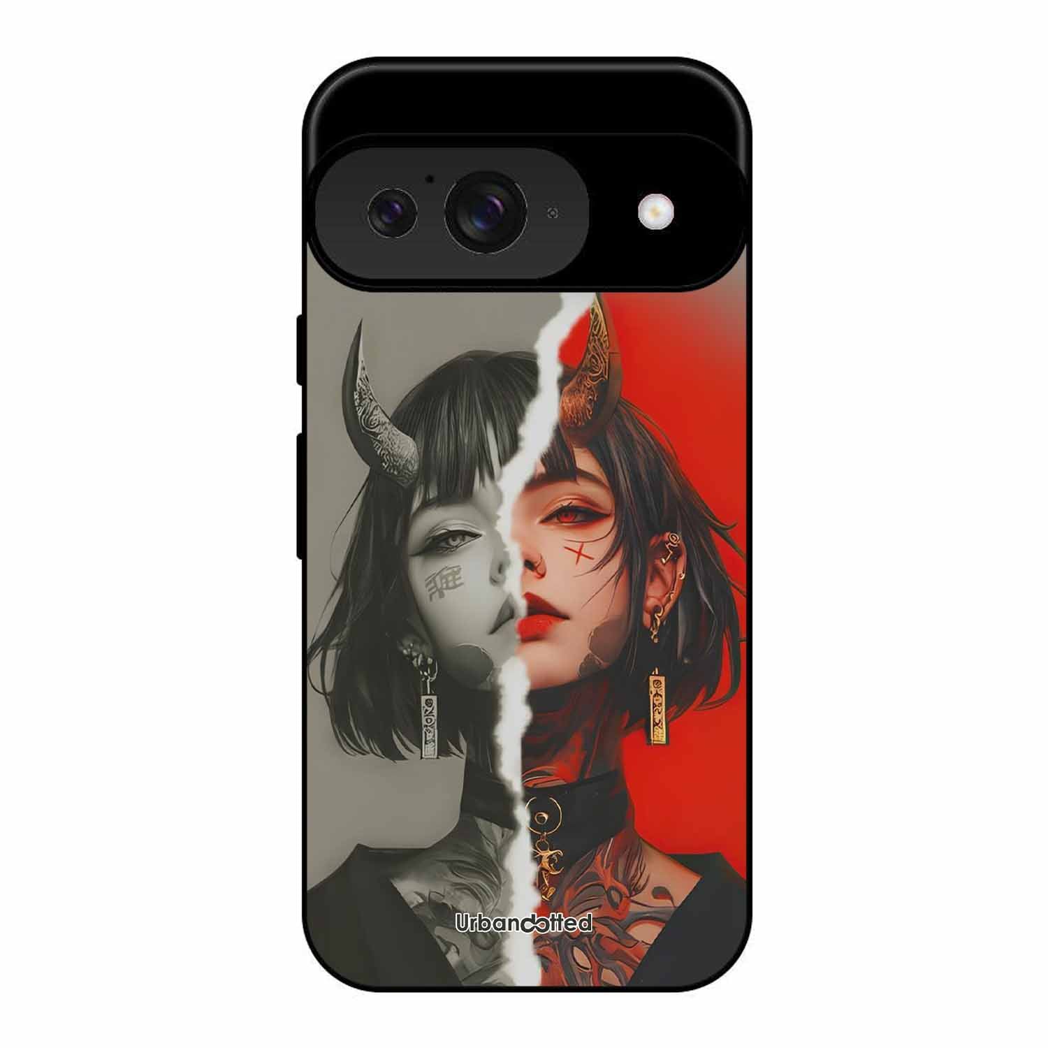 Yin Yang Demon Art Glass Case For Google Pixel 9
