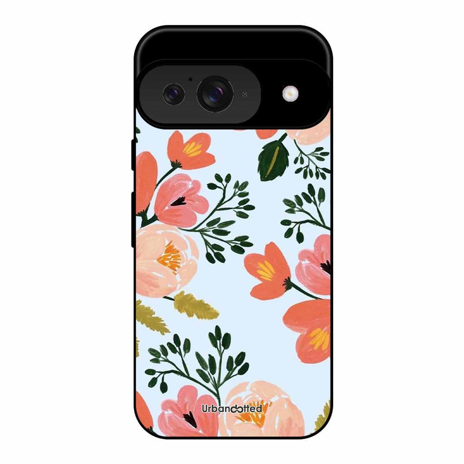 Painted Floral Bouque Glass Case For Google Pixel 9