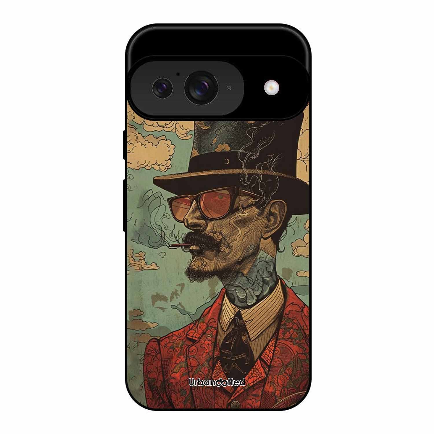 Steampunk Gentleman Smoker Glass Case For Google Pixel 9