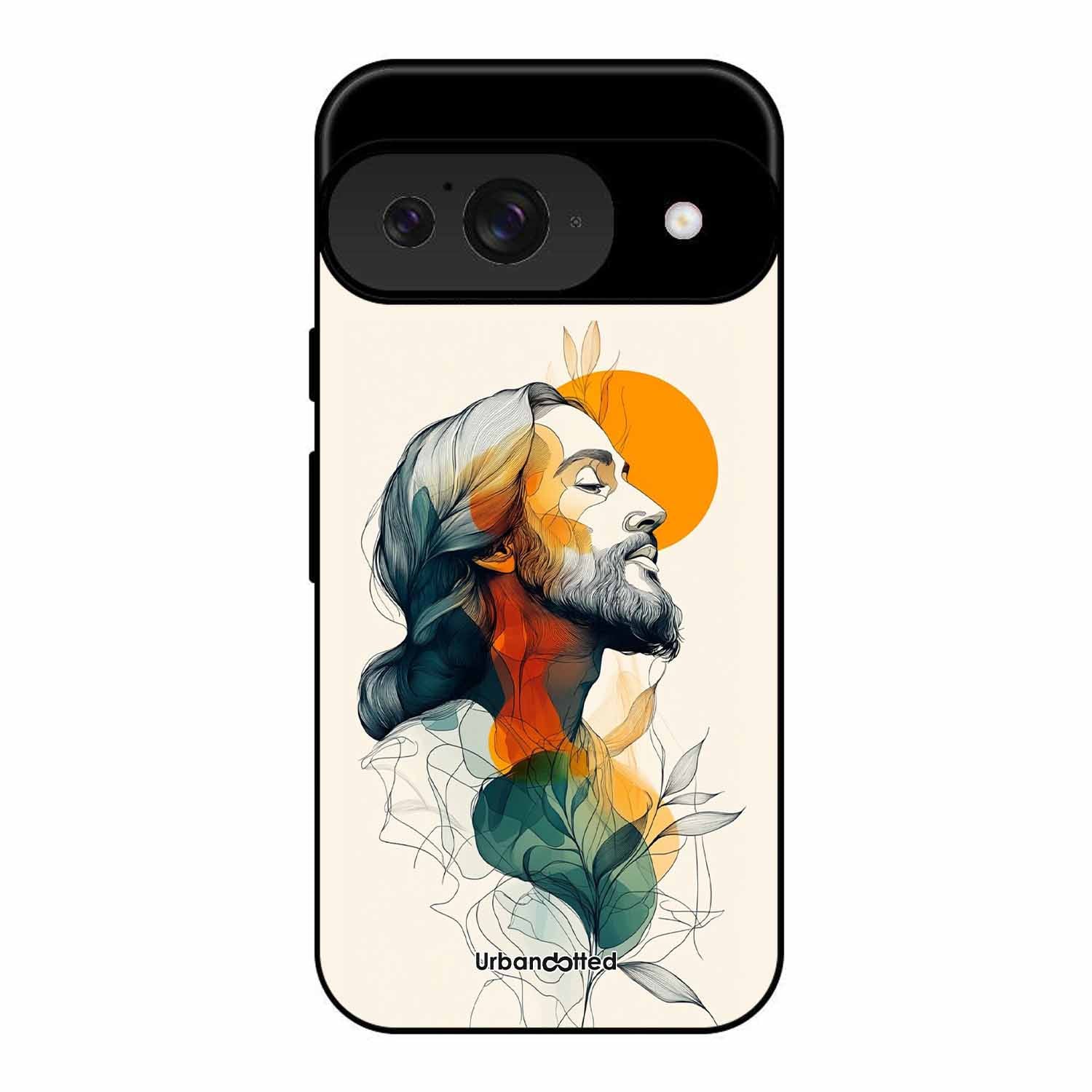 Jesus in Profile Prayer Glass Case For Google Pixel 9