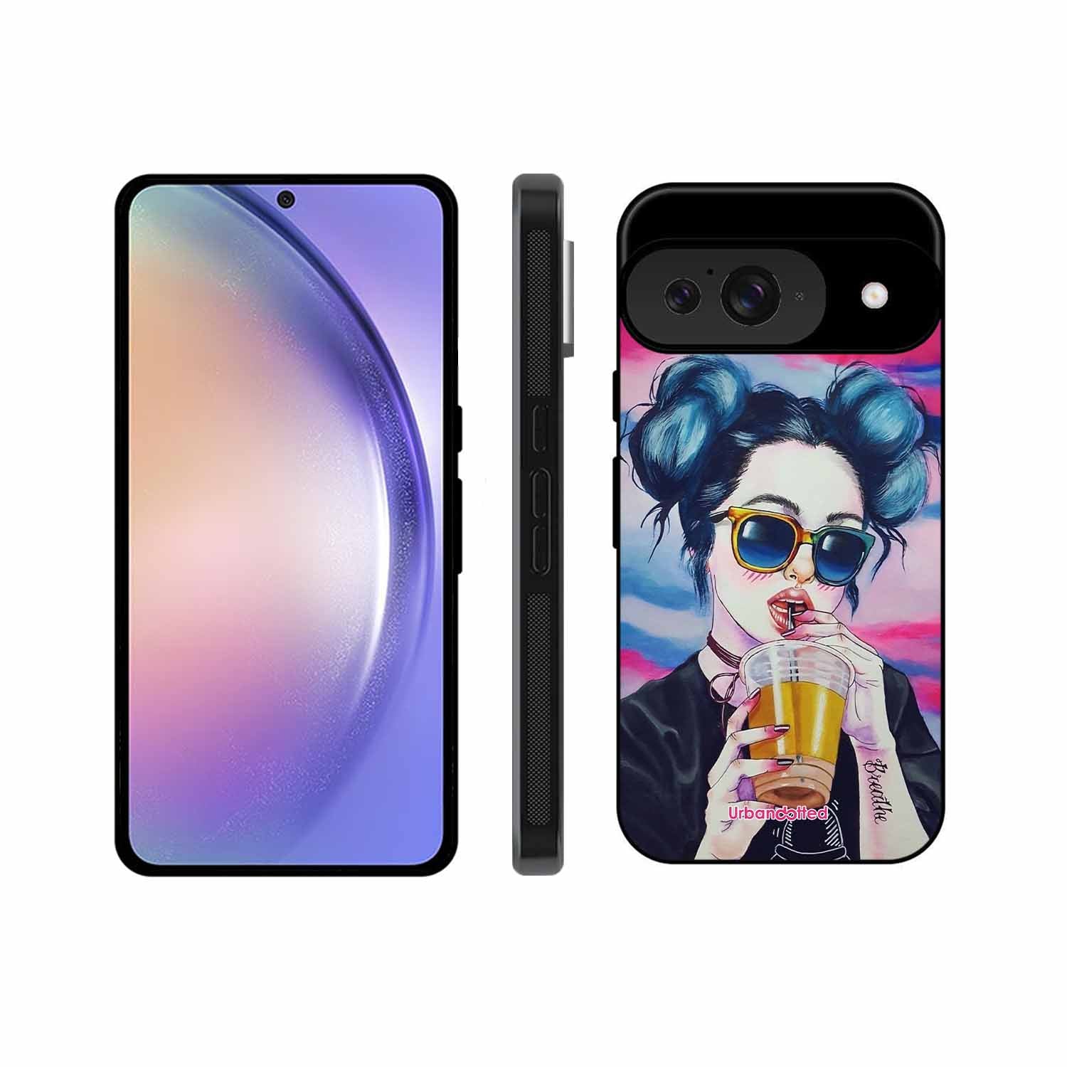 "Breathe" Tattoo Girl Glass Case For Google Pixel 9