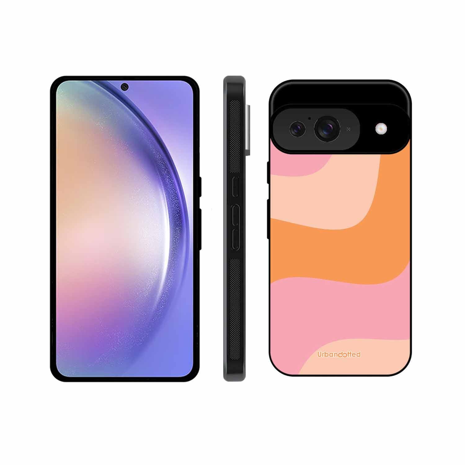 Soft Swirling Stripes Glass Case For Google Pixel 9