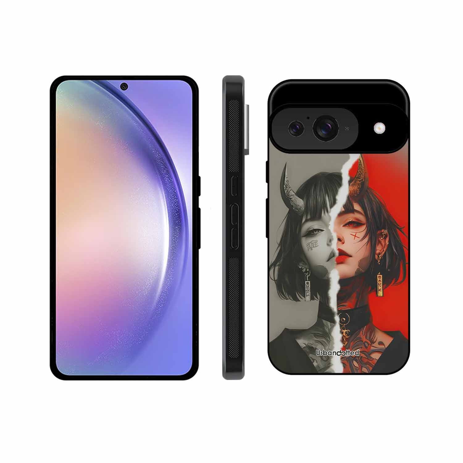 Yin Yang Demon Art Glass Case For Google Pixel 9