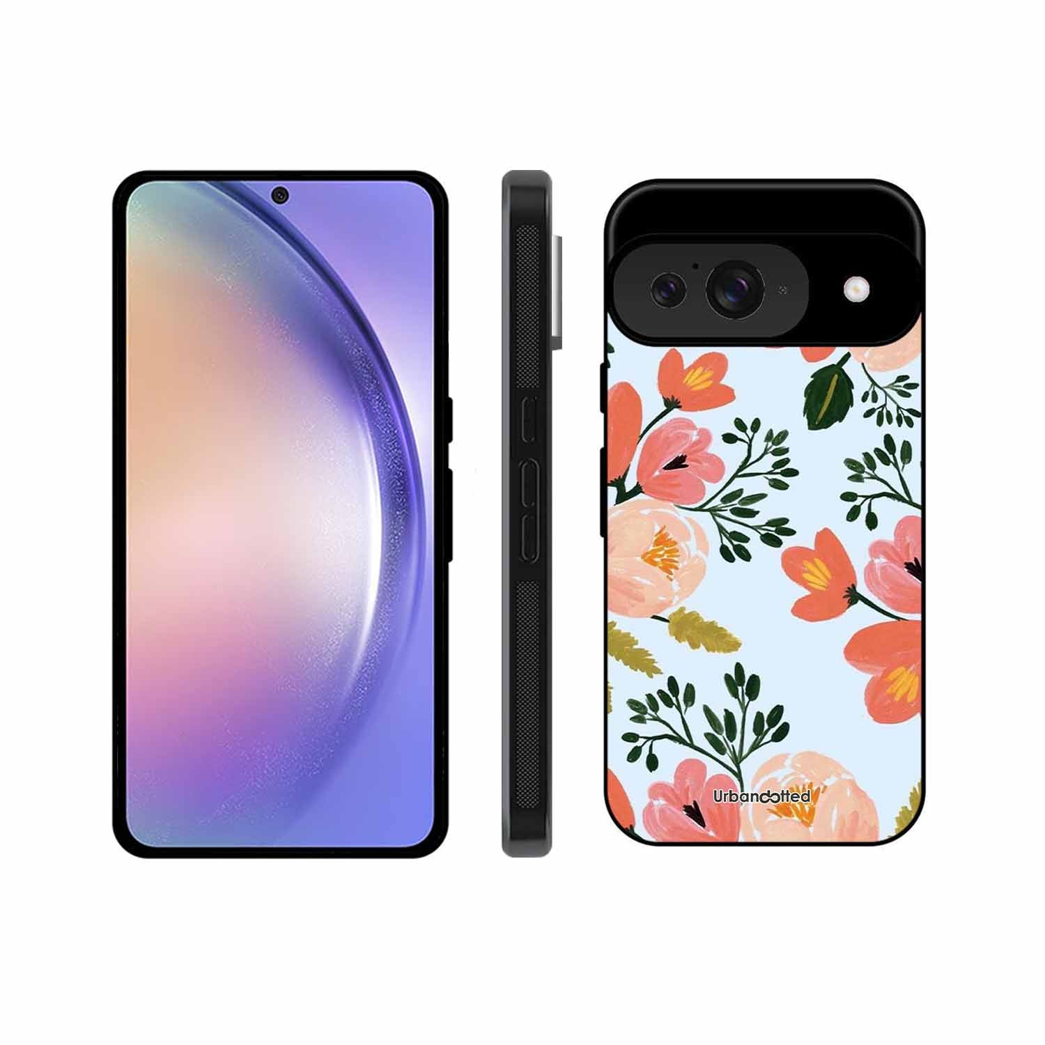 Painted Floral Bouque Glass Case For Google Pixel 9
