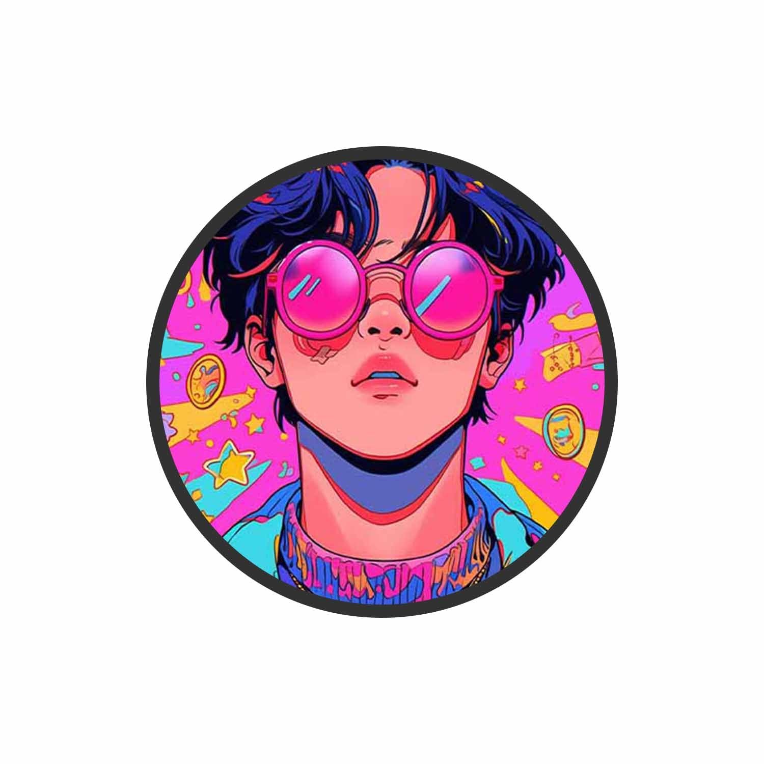 Neon Vibes Phone Grips Holder