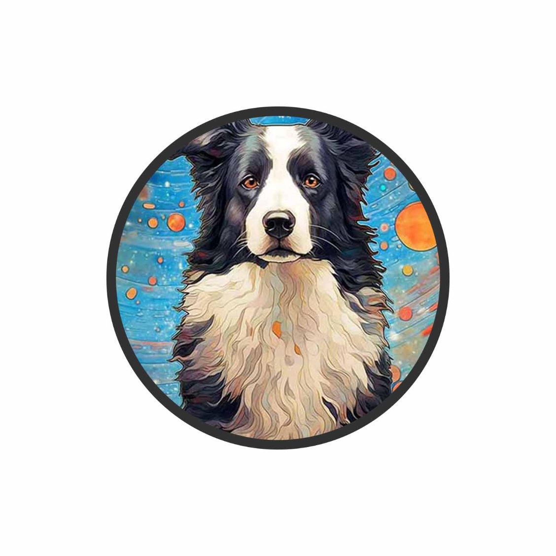 Cosmic Border Collie Phone Grips Holder