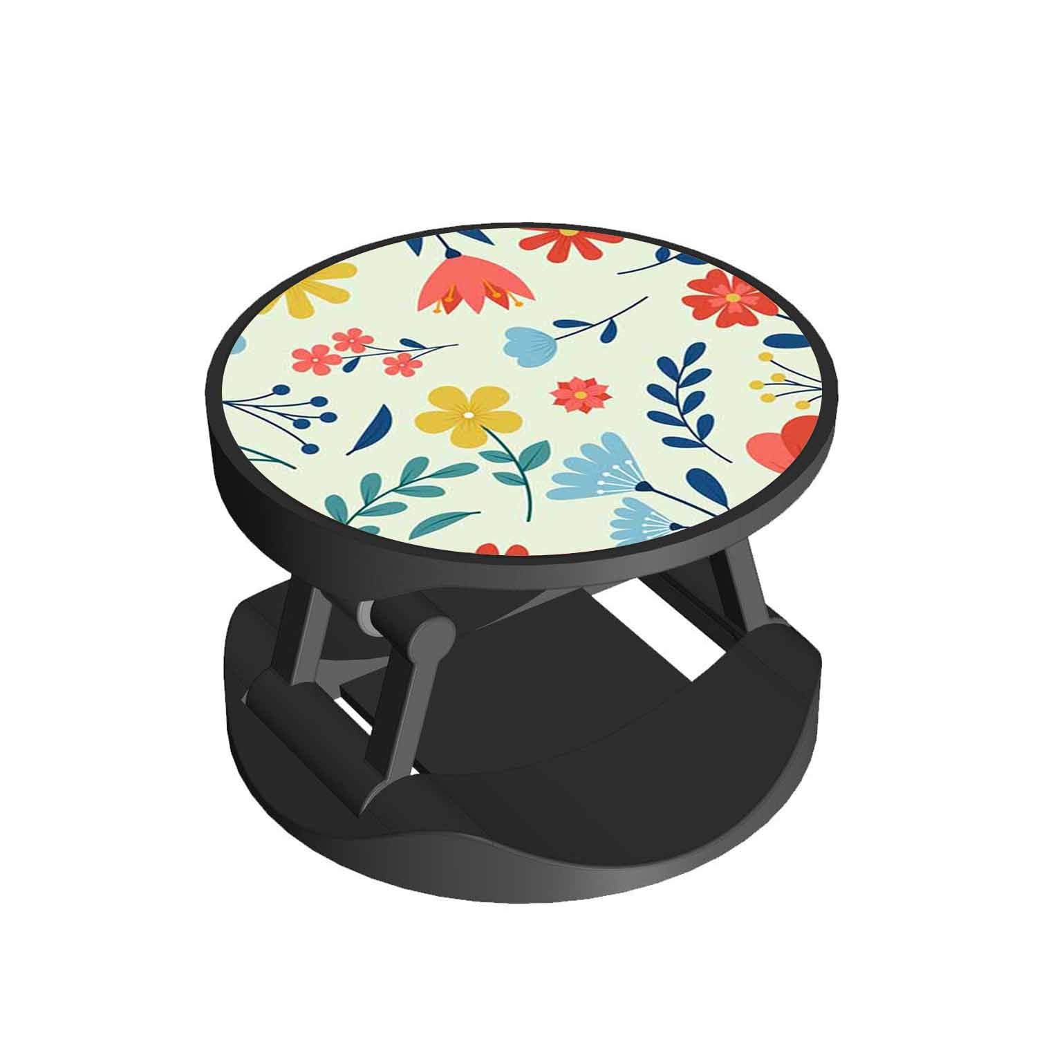 Retro Floral Pattern Phone Grips Holder