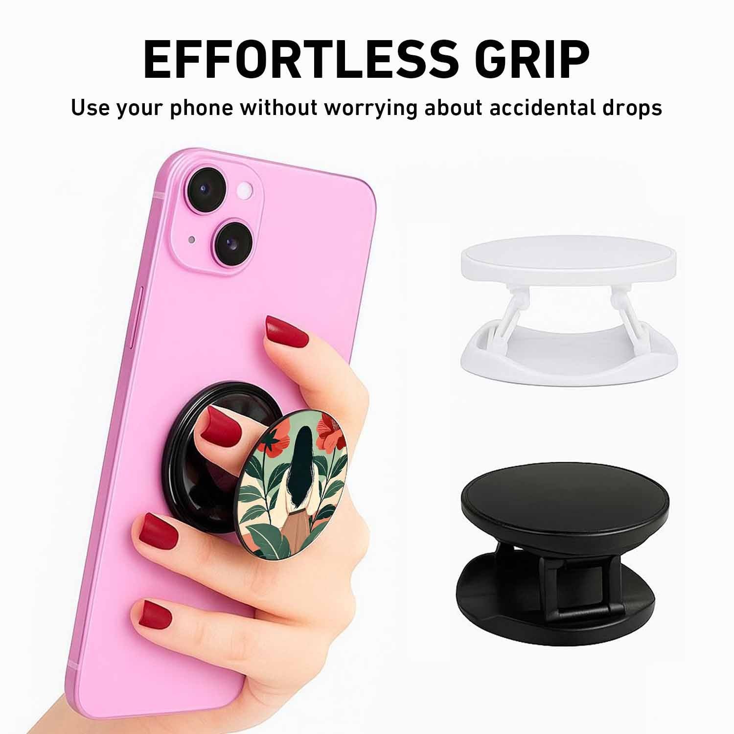 Feminine Floral Phone Grips Holder