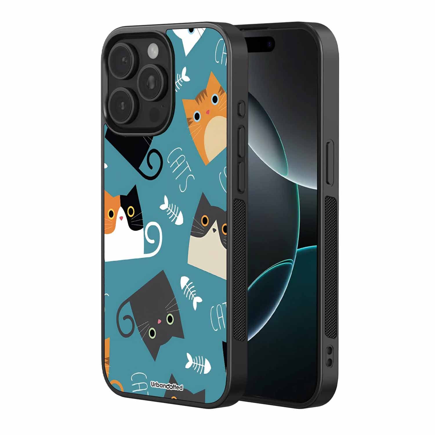 Cats & Fish Fun Pet Glass Case