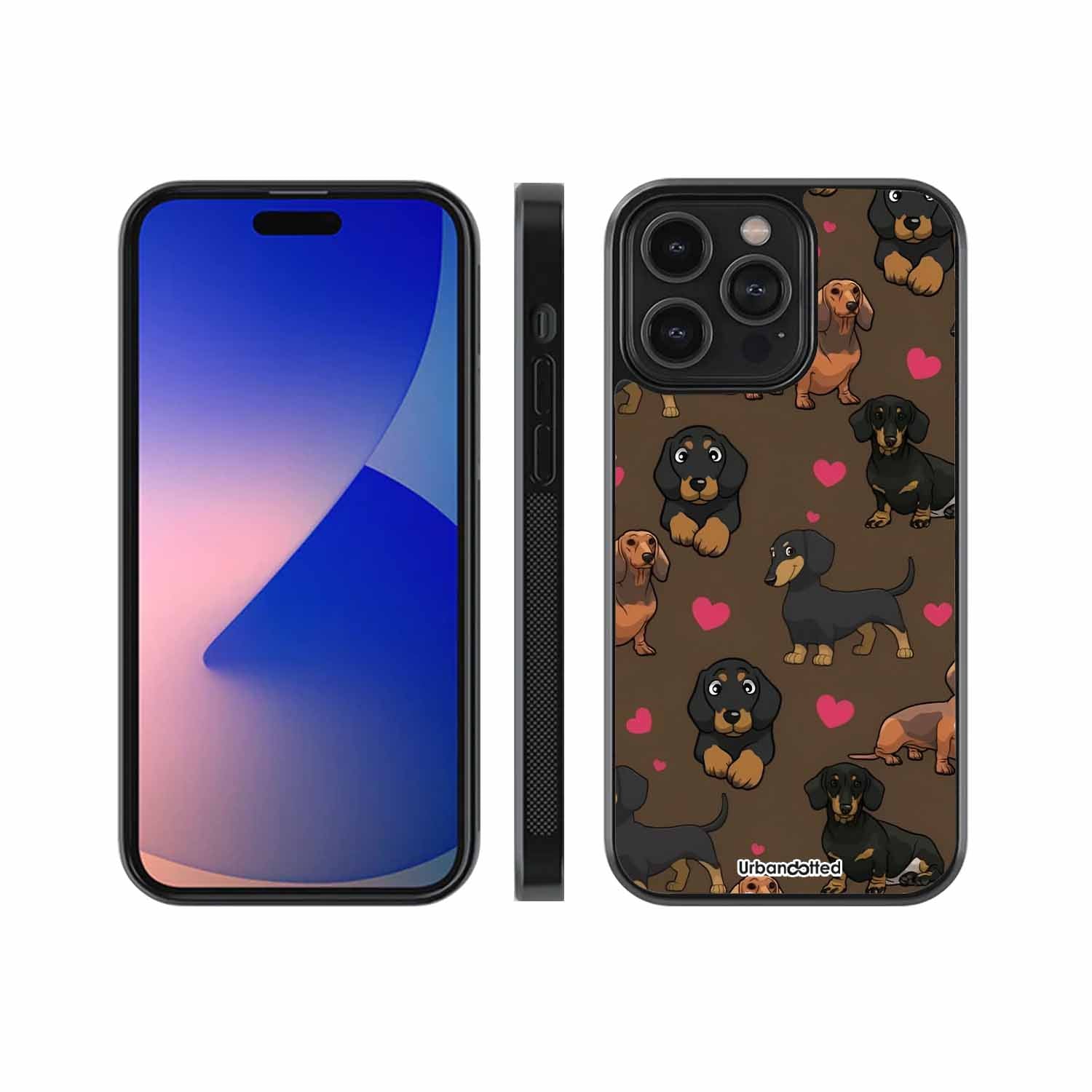 Weenie Dog Love Pet Glass Case