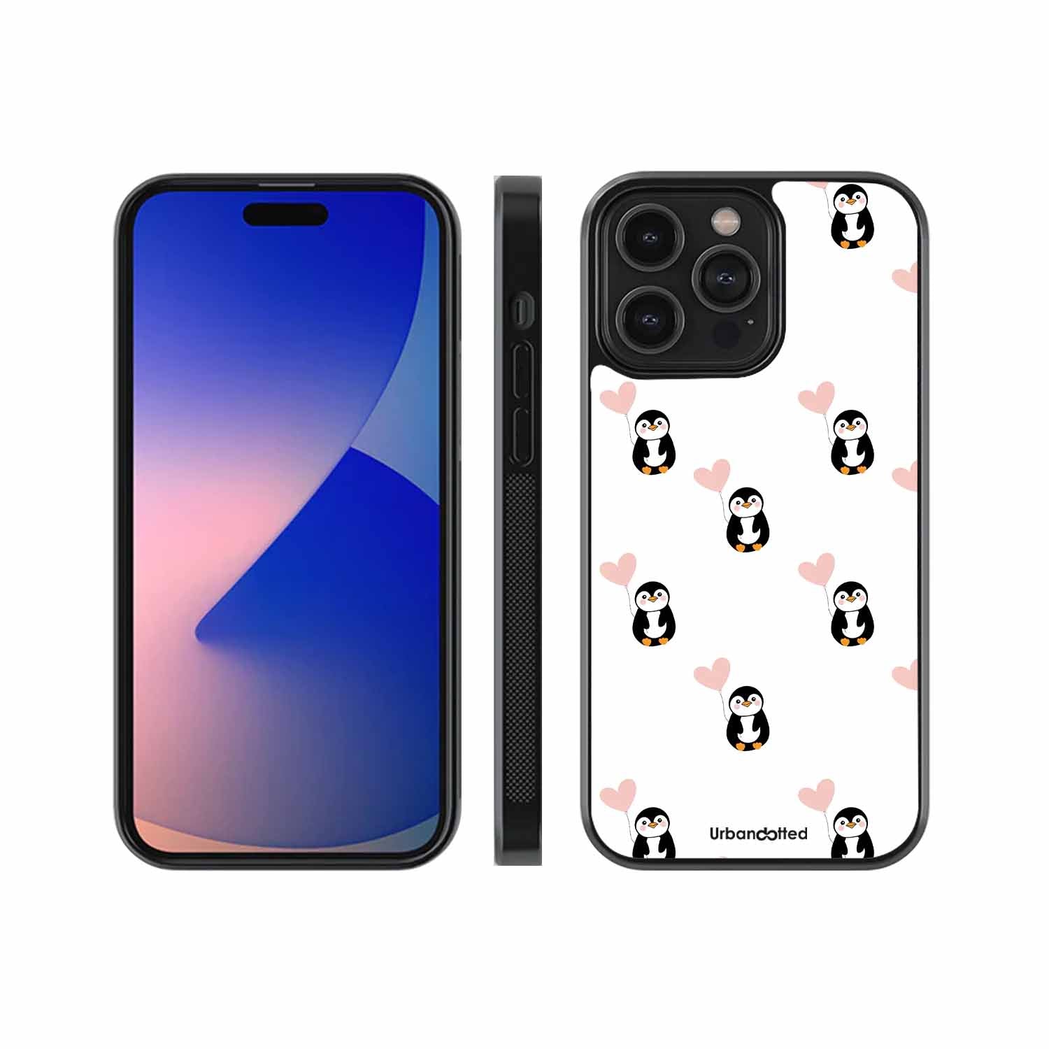 Penguin Kisses Pet Glass Case