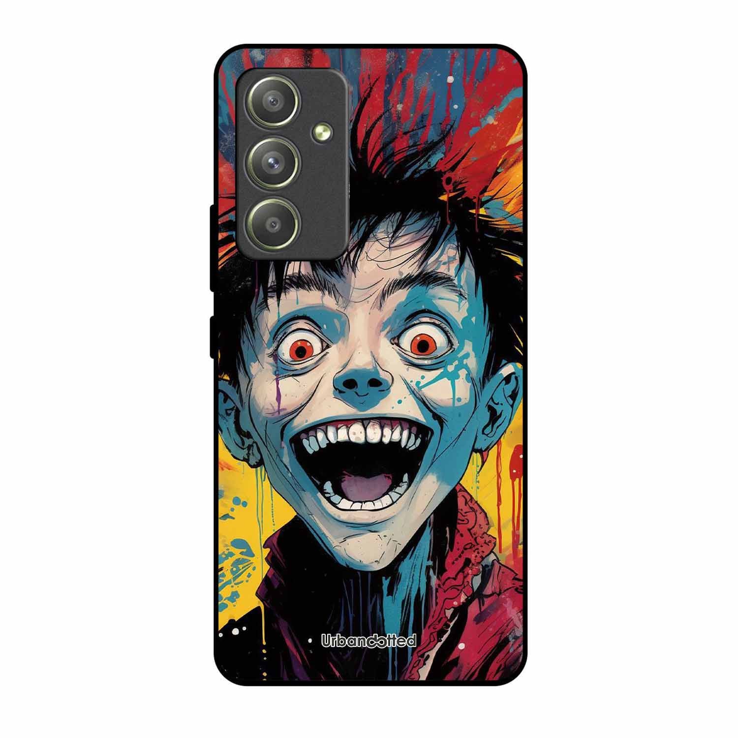 Distorted Joy Illustration Glass Case For Samsung A54