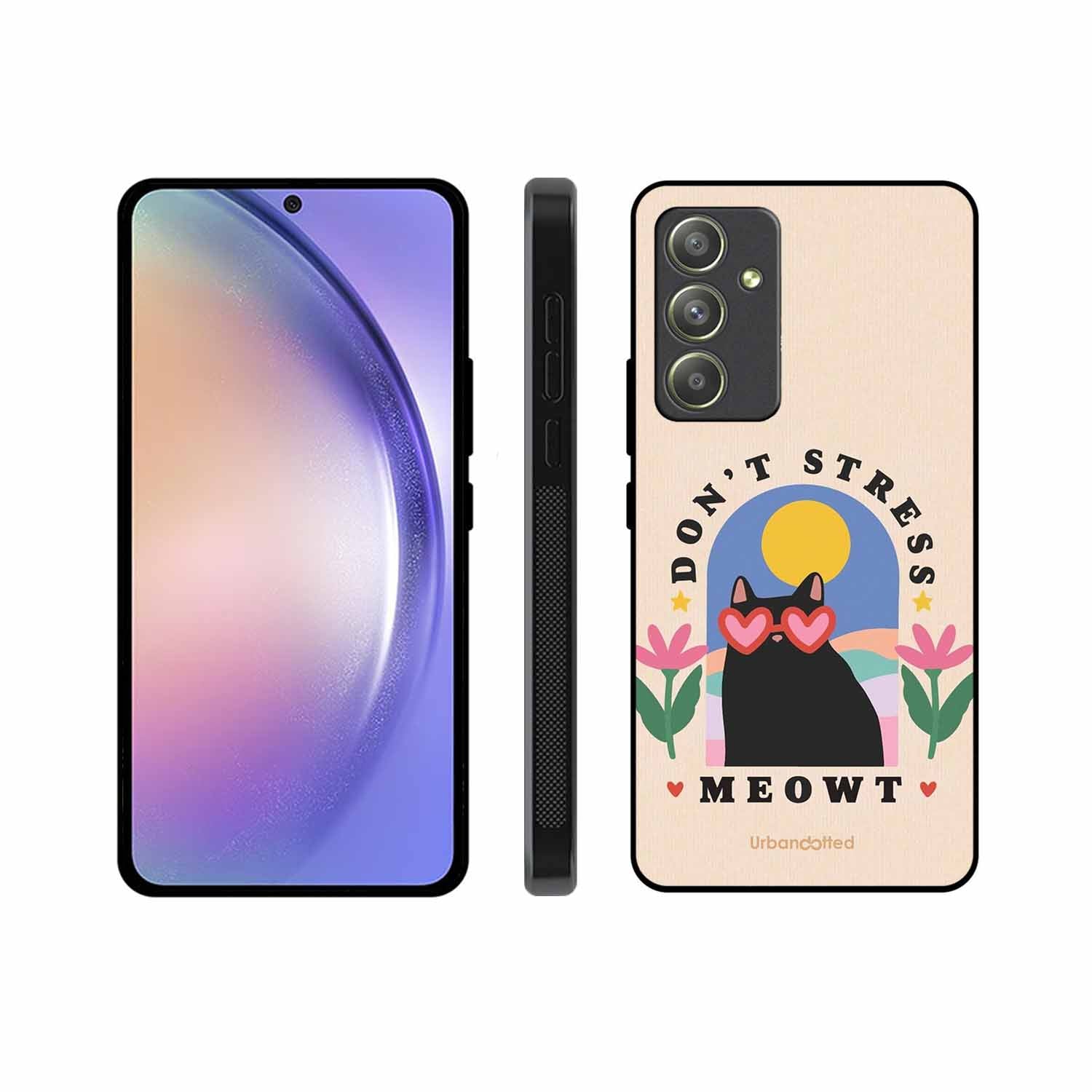 Don't Stress Meowt Glass Case For Samsung A54