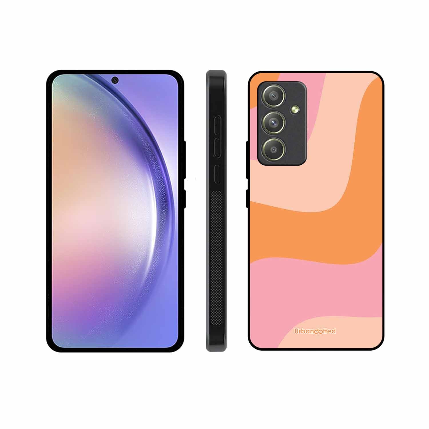 Soft Swirling Stripes Glass Case For Samsung A54