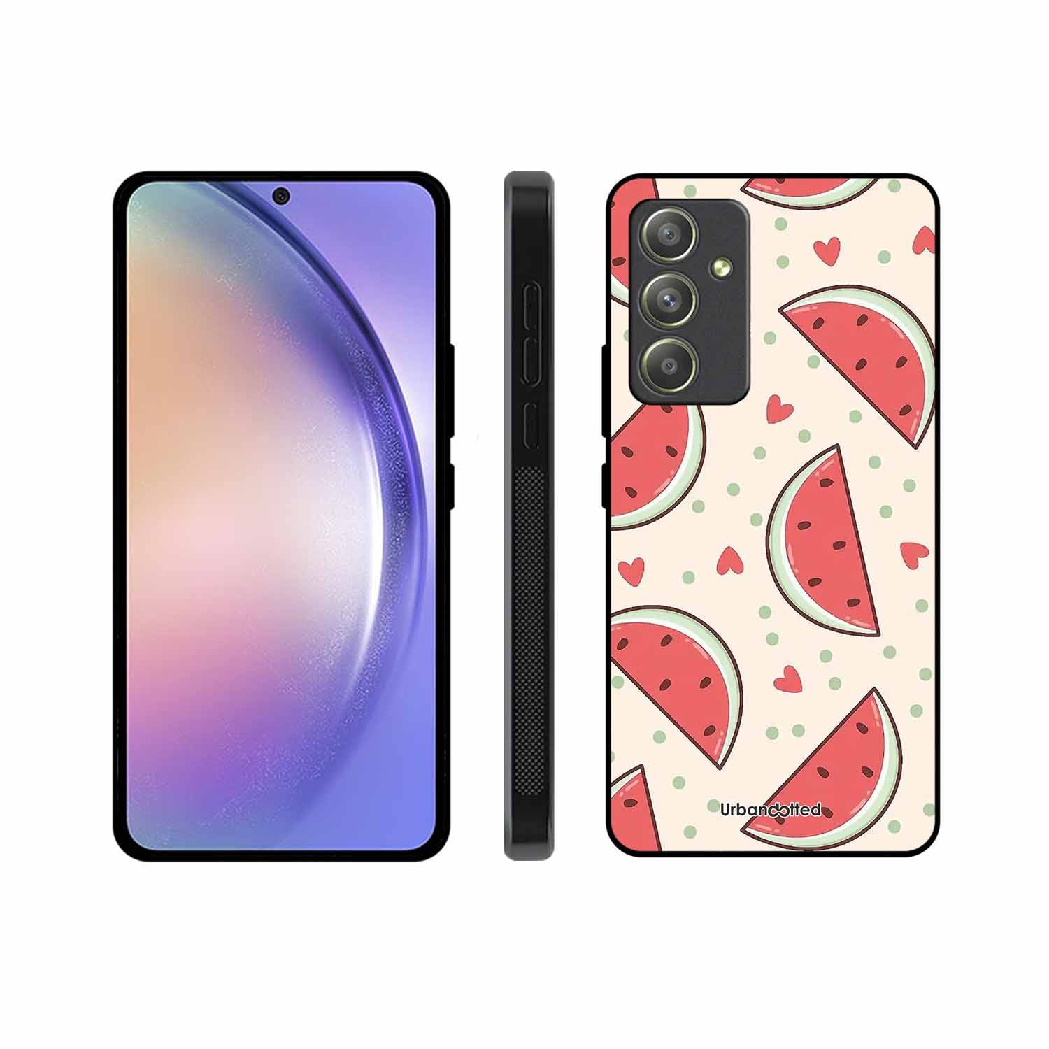 Watermelon Slice Fun Glass Case For Samsung A54