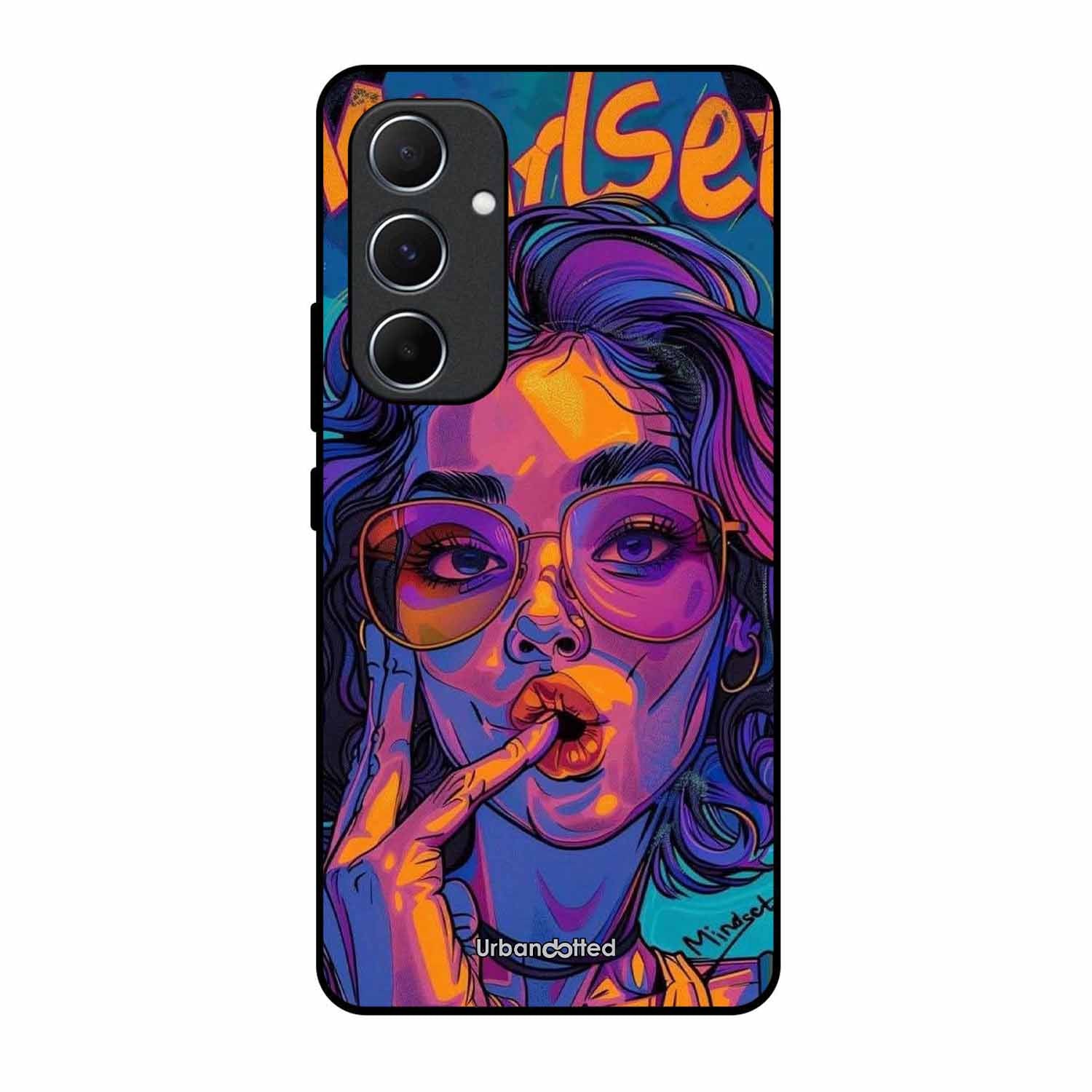Vibrant Pop Art Girl Glass Case For Samsung A55