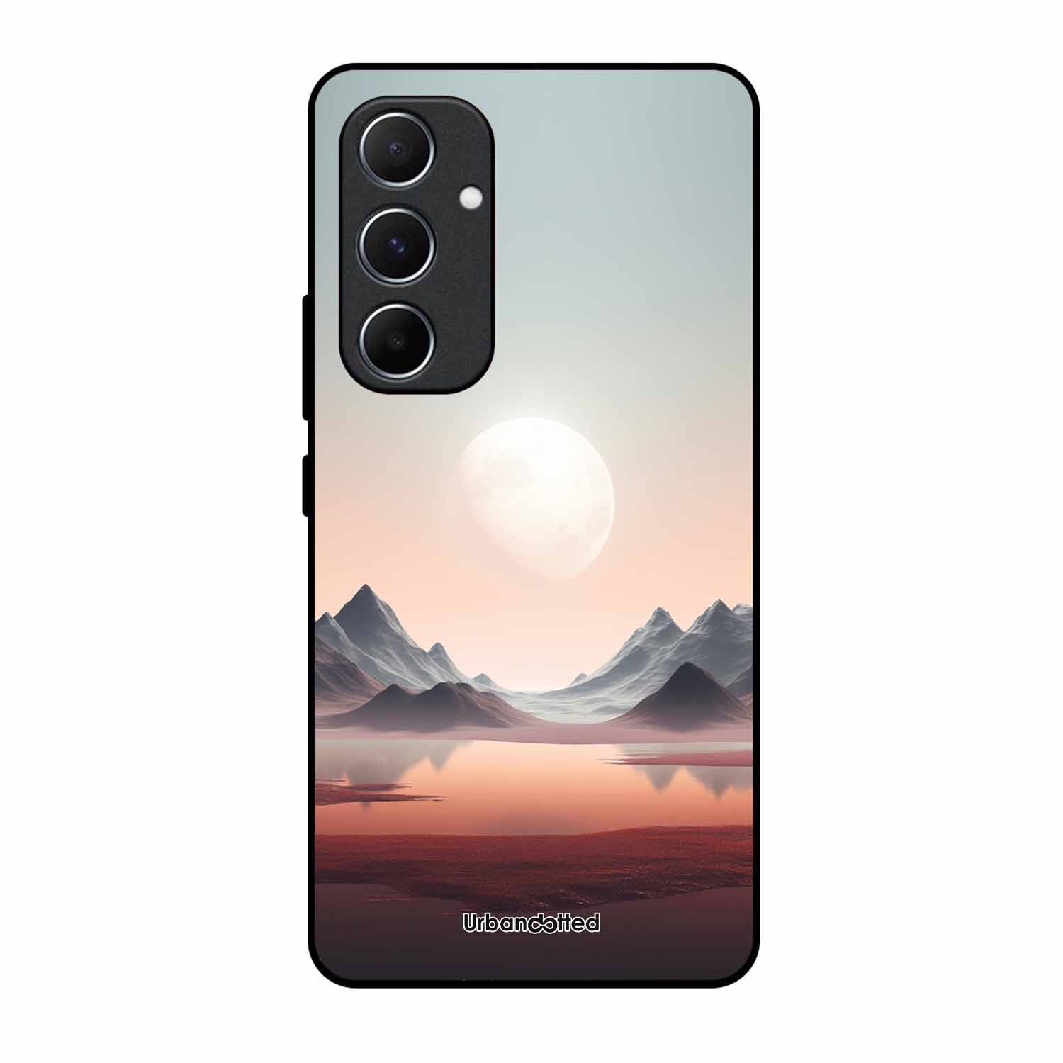 Tranquil Landscape Reflection Glass Case For Samsung A55