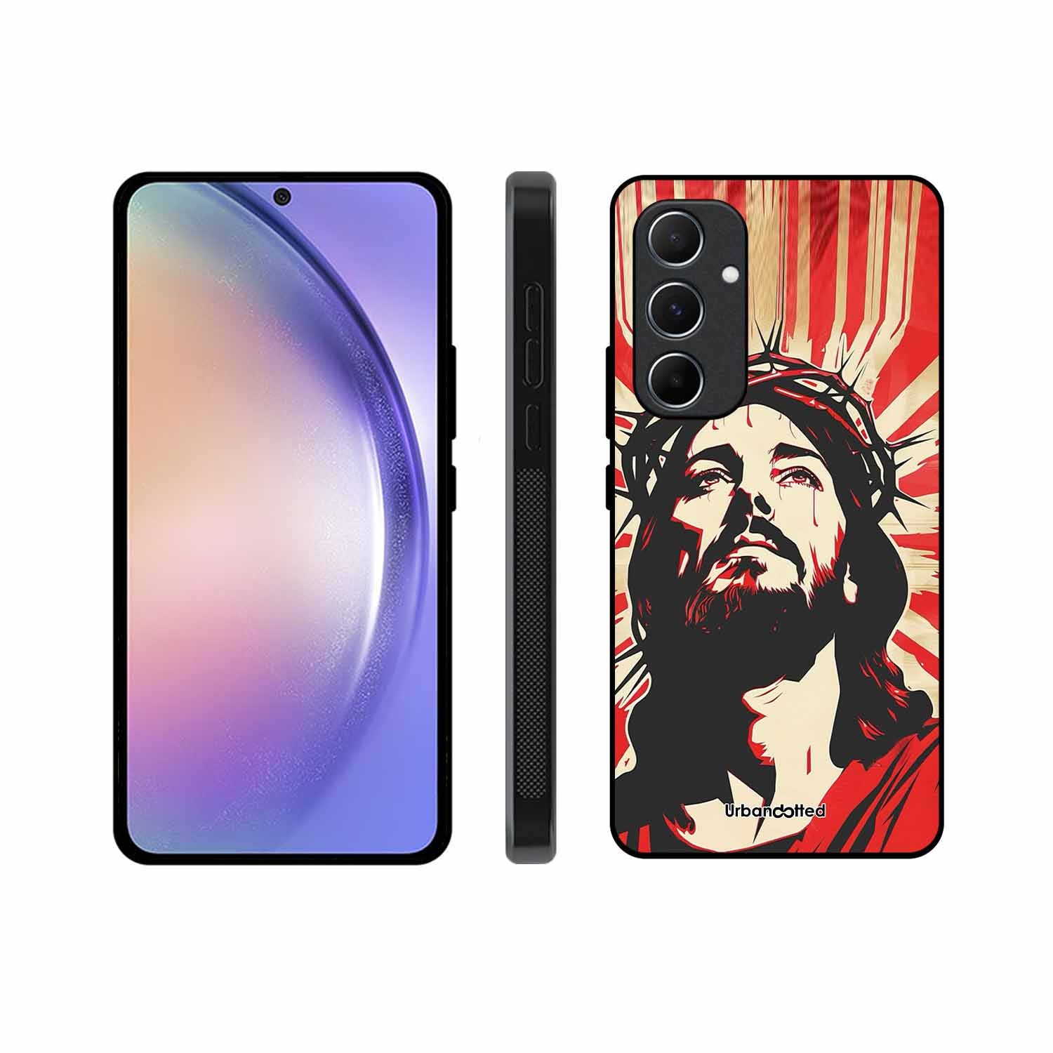 Spiritual Art Glass Case For Samsung A55