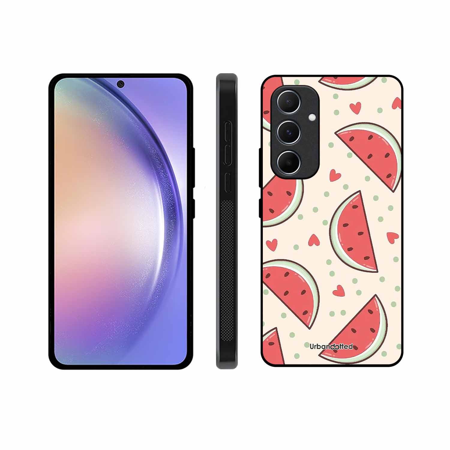 Watermelon Slice Fun Glass Case For Samsung A55