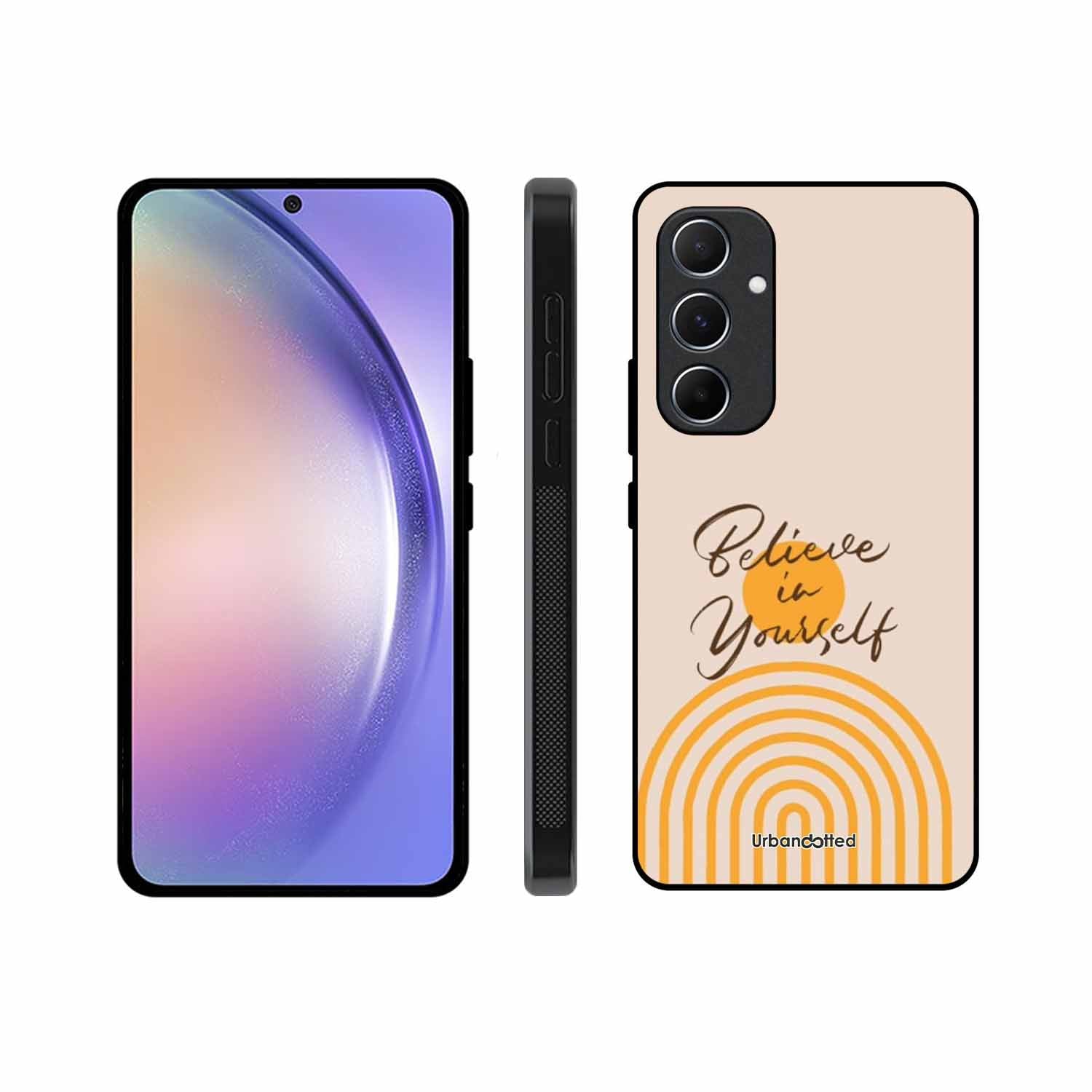 Believe In Yourself Rainbow Glass Case For Samsung A55