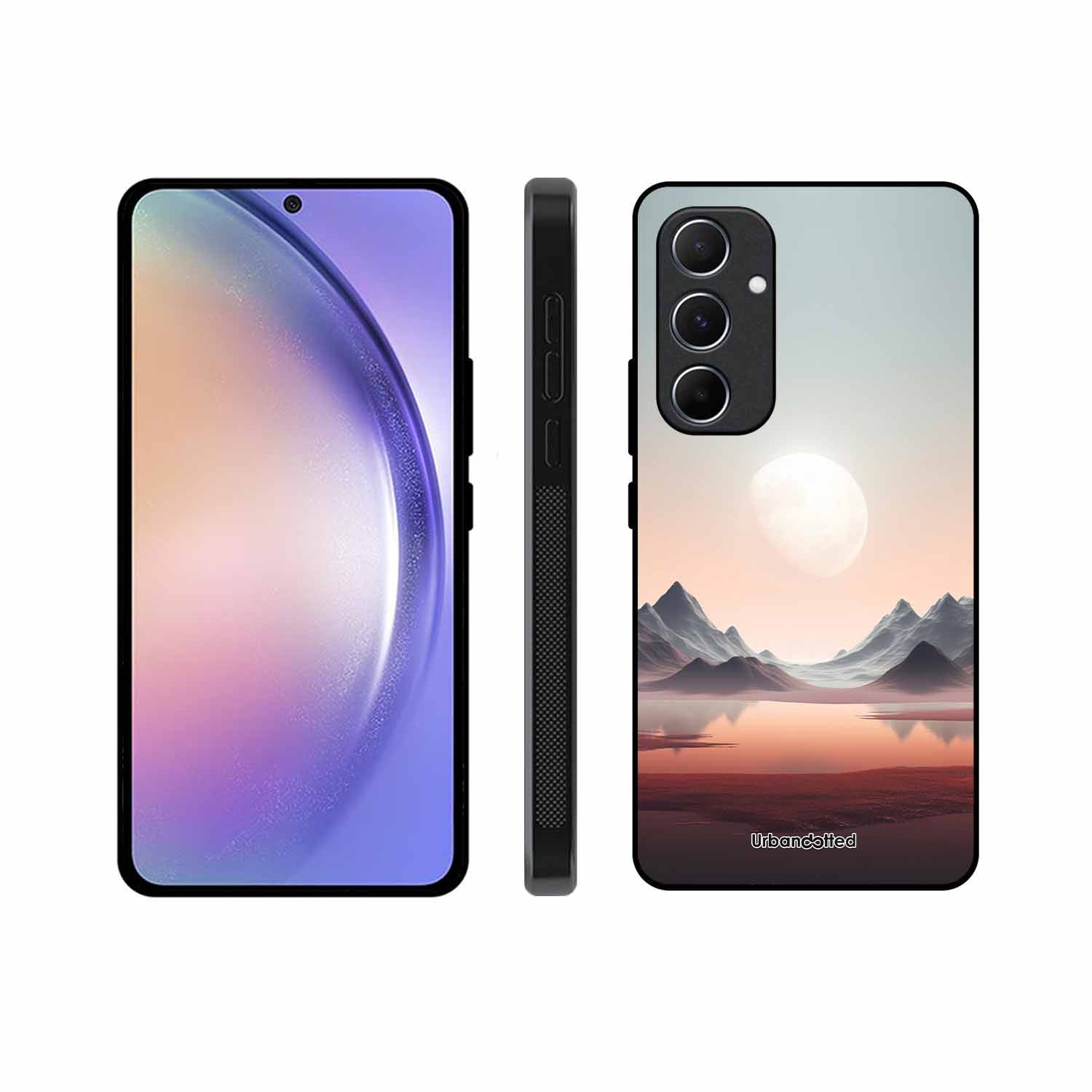 Tranquil Landscape Reflection Glass Case For Samsung A55