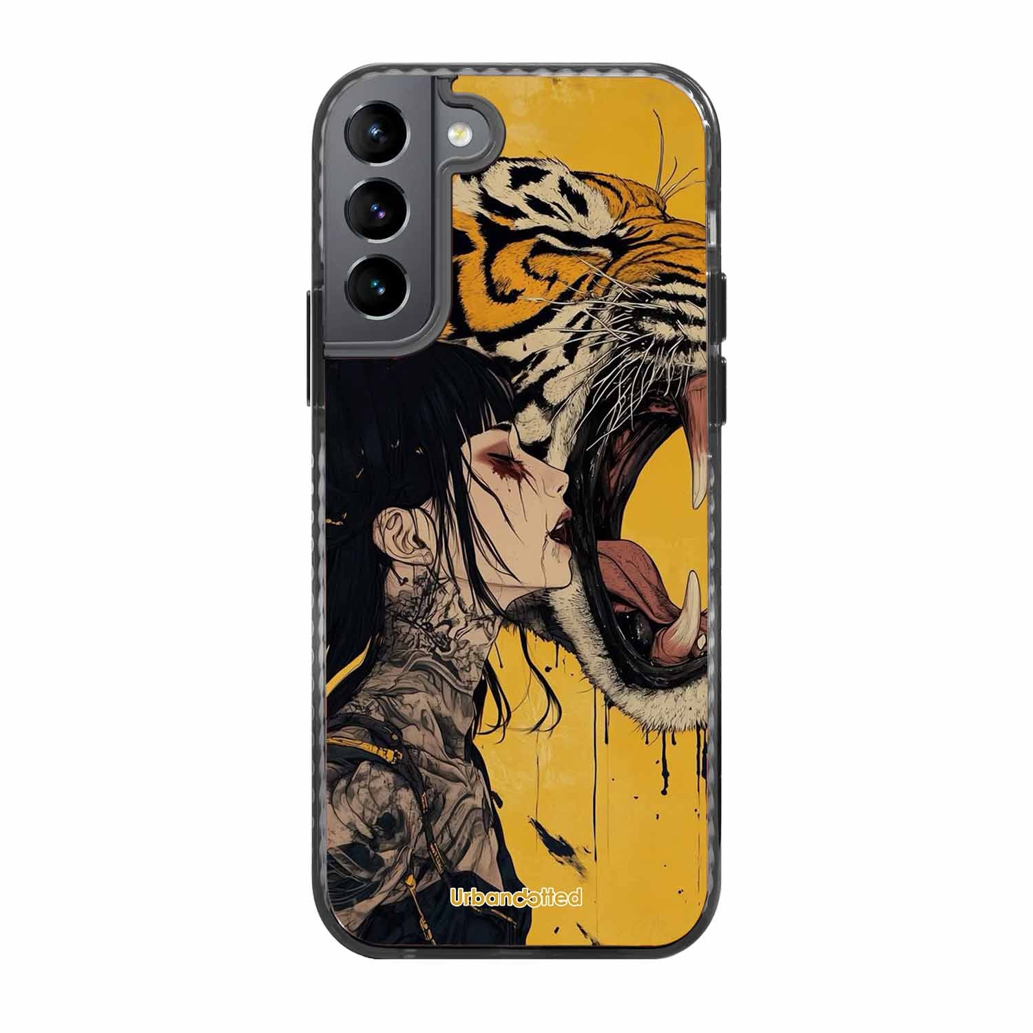 Tattooed Girl with Tiger Glass Case For Samsung S22 5G