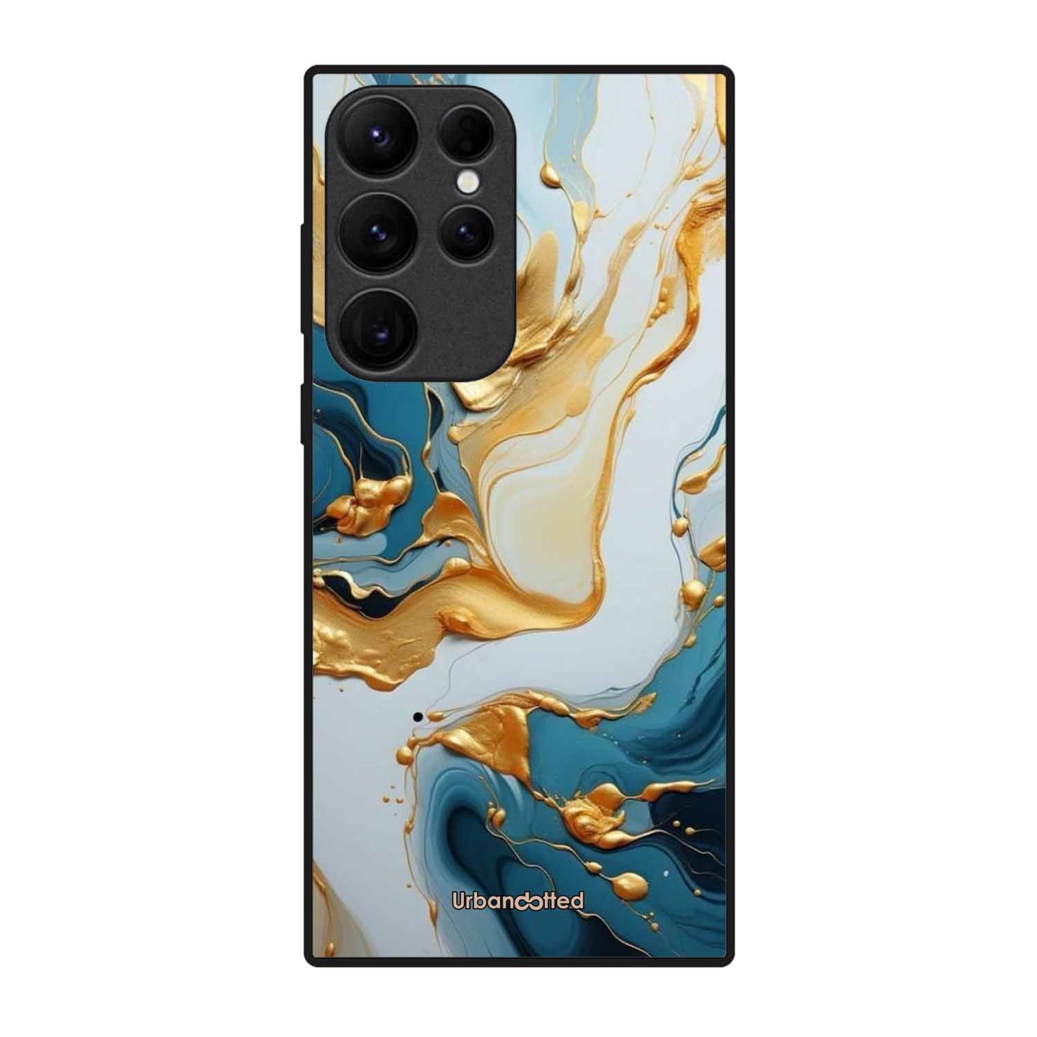 Luxurious Marble Effect Glass Case For Samsung S25 Ultra