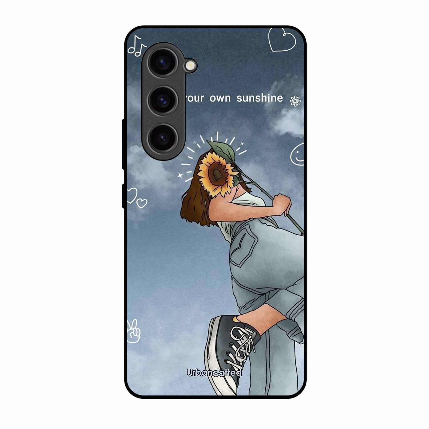 Girl with Sunflower Crown Glass Case For Samsung S23 5G