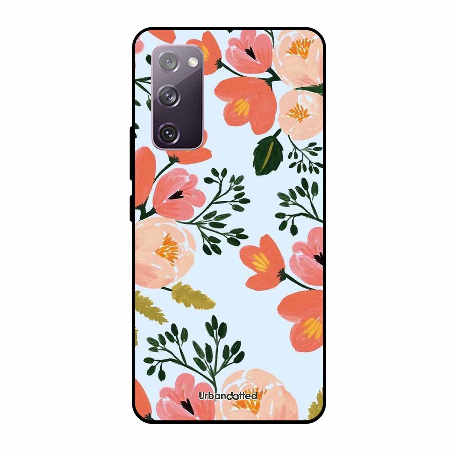 Painted Floral Bouque Glass Case For Samsung S20 FE