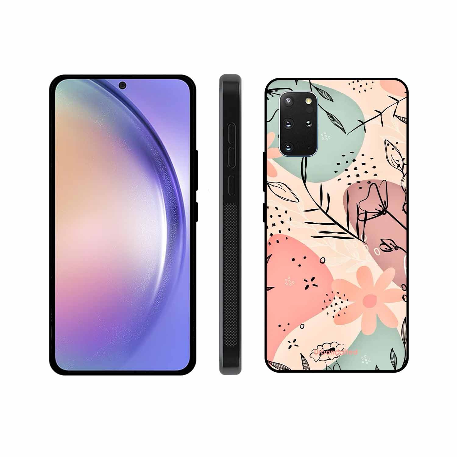 Abstract Floral Glass Case For Samsung S20 Plus