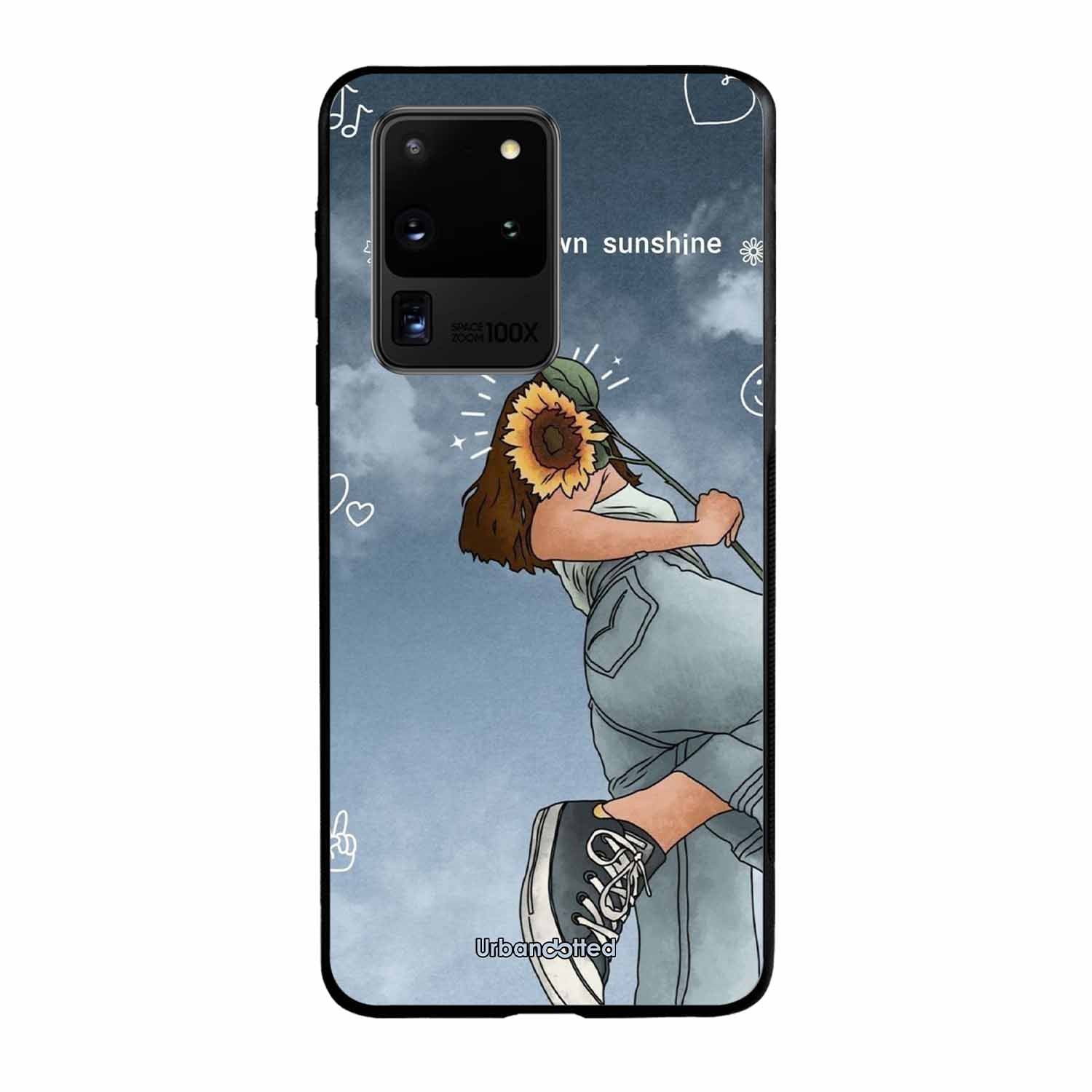 Girl with Sunflower Crown Glass Case For Samsung S20 Ultra