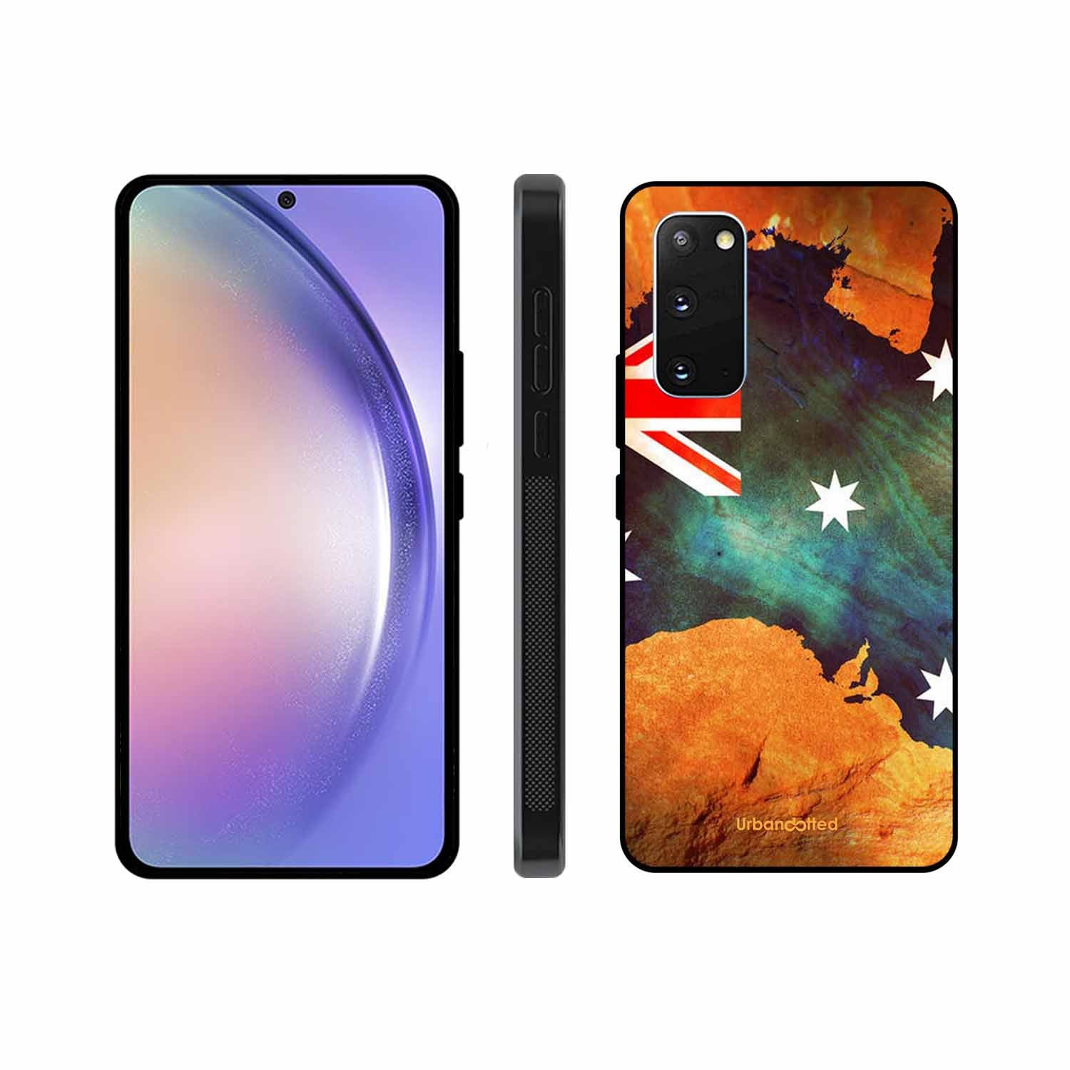 Australian Flag Map Glass Case For Samsung S20