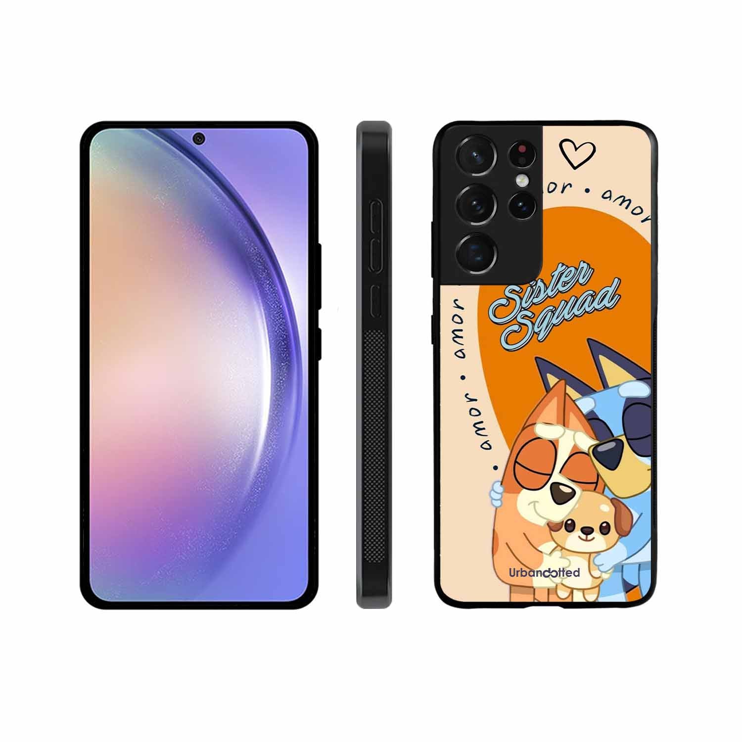 Aussie Cartoon Sisters Glass Case For Samsung S21 Ultra 5G