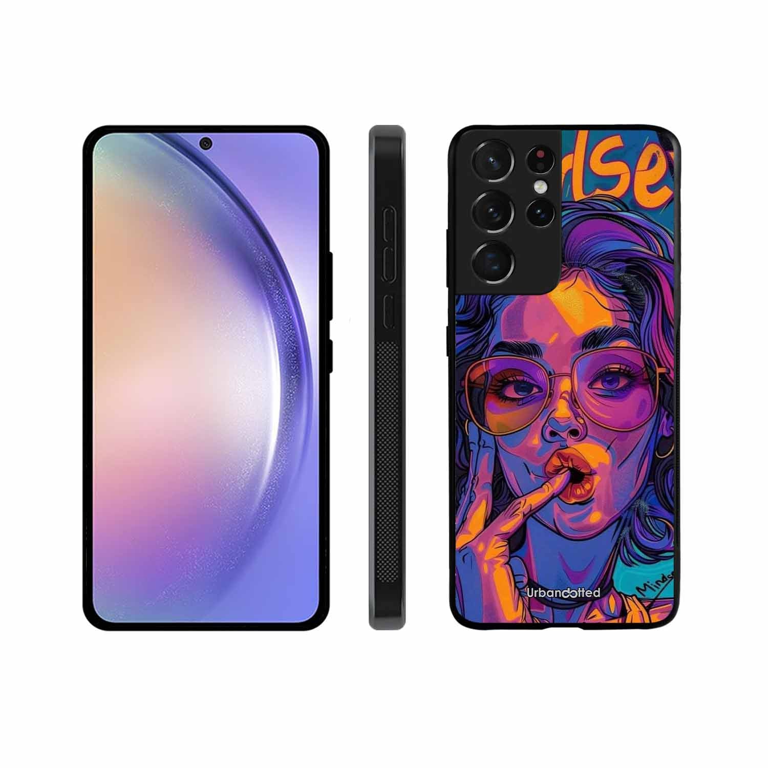 Vibrant Pop Art Girl Glass Case For Samsung S21 Ultra 5G